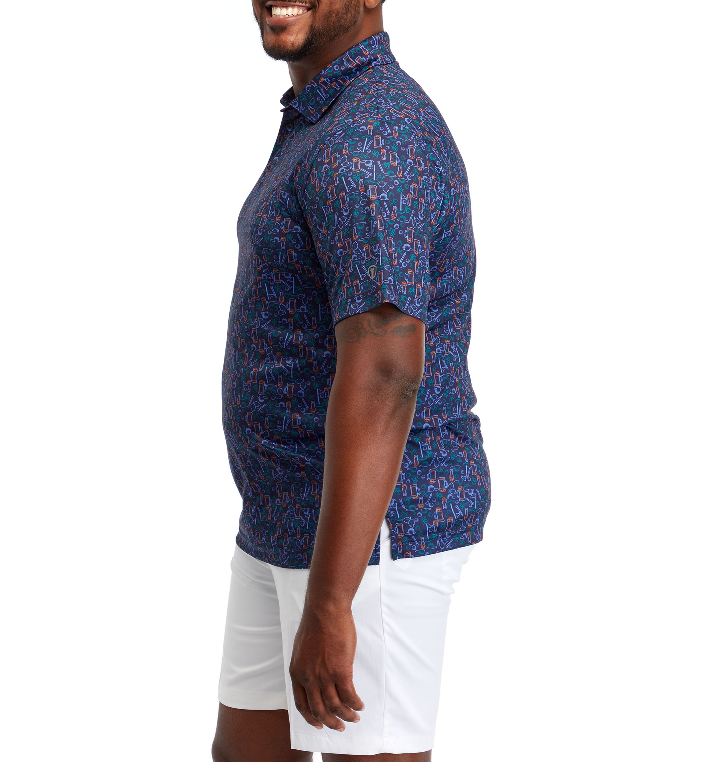 Big & Tall Autumn Print Polo Shirt