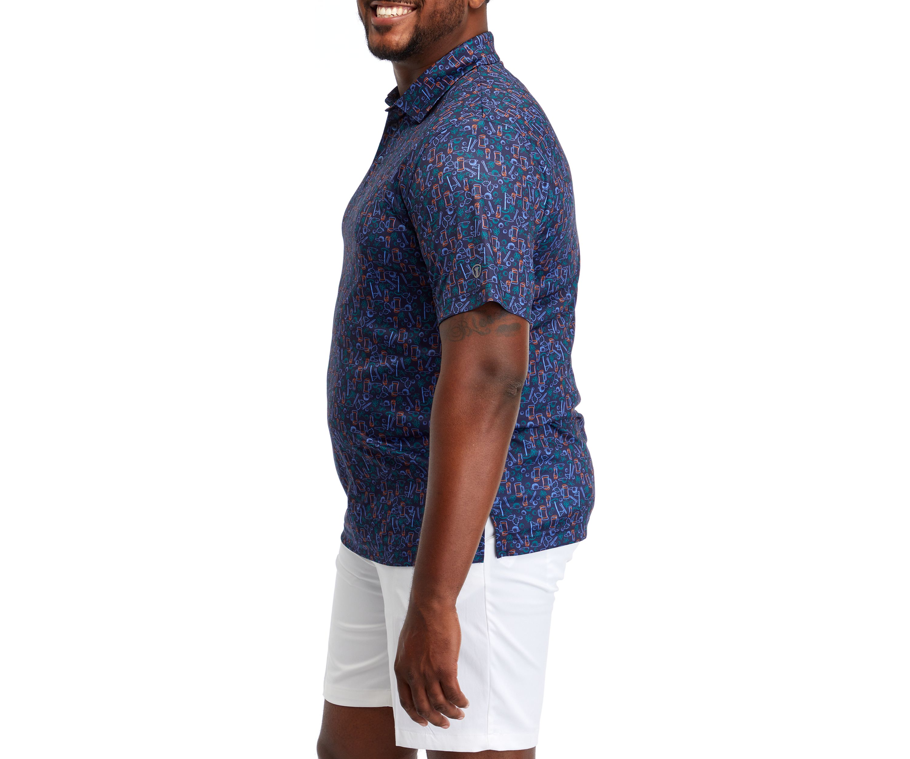 Big & Tall Autumn Print Polo Shirt