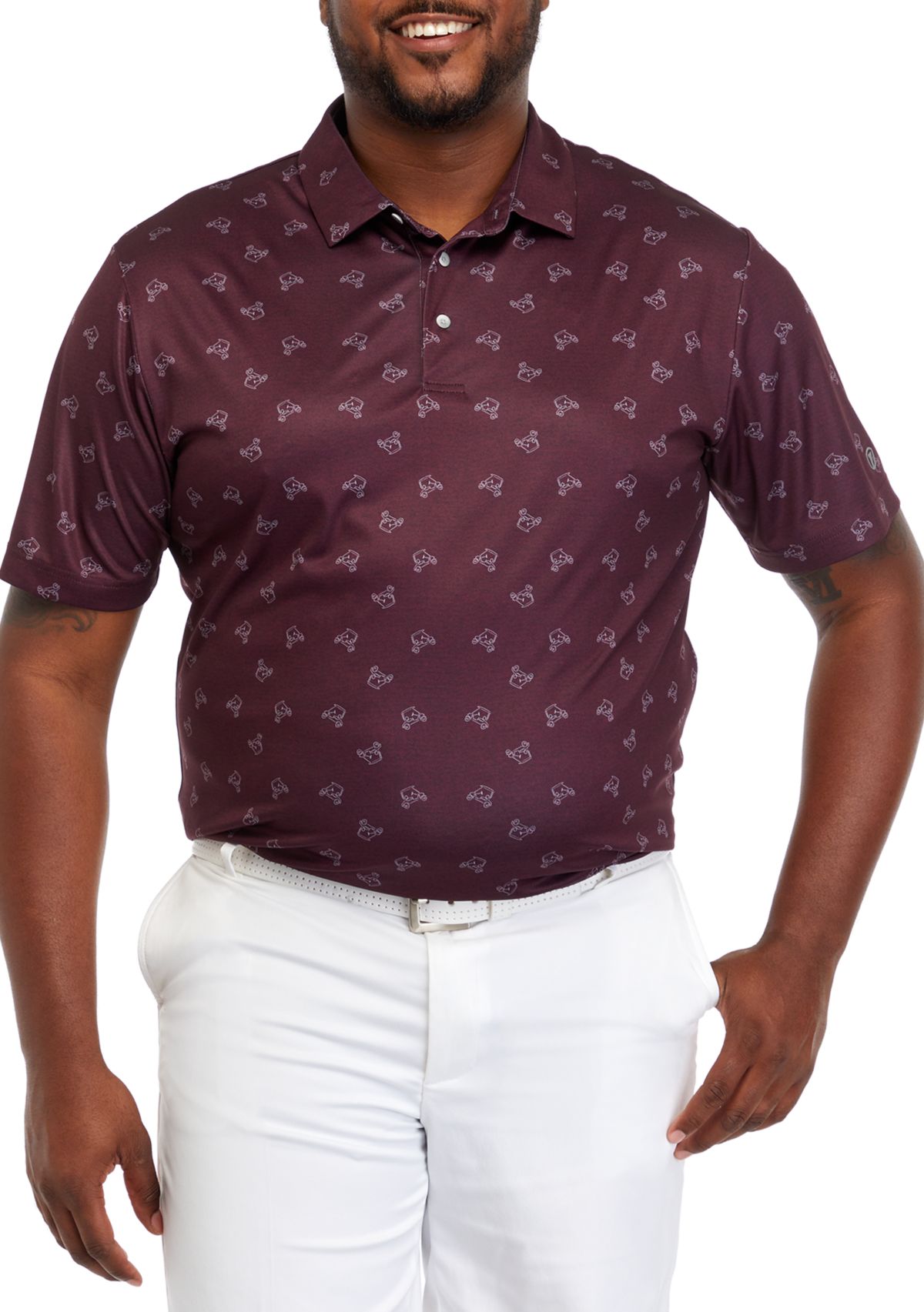 Big & Tall Printed Polo Shirt 