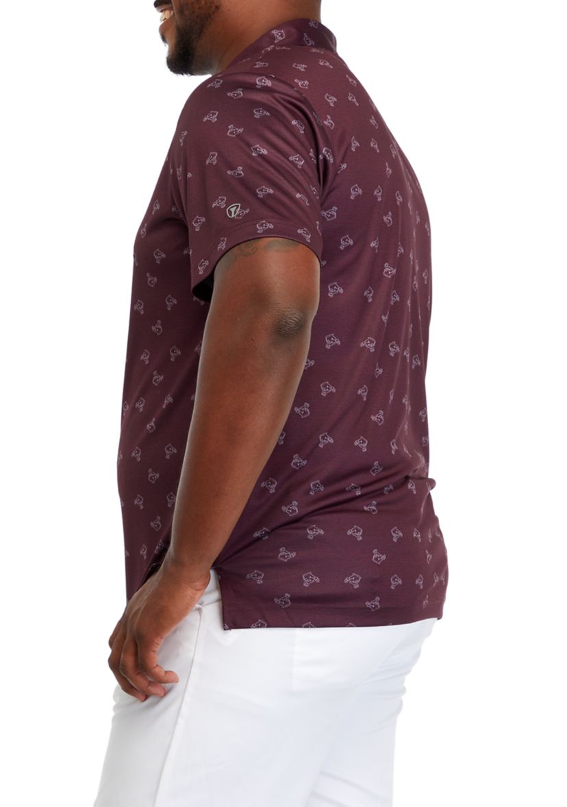 Big & Tall Printed Polo Shirt 