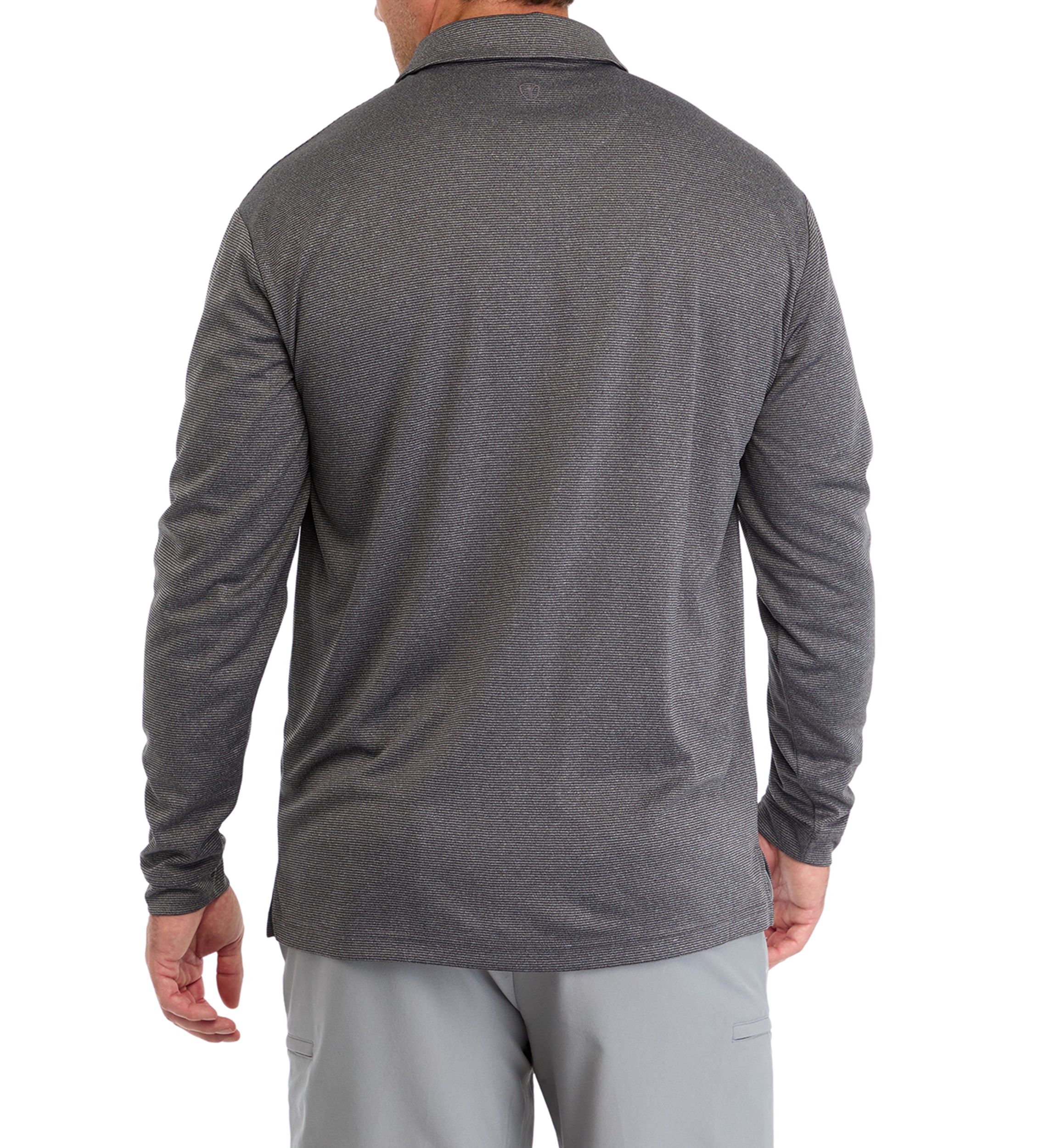 Big & Tall Long Sleeve Feeder Stripe Polo Shirt