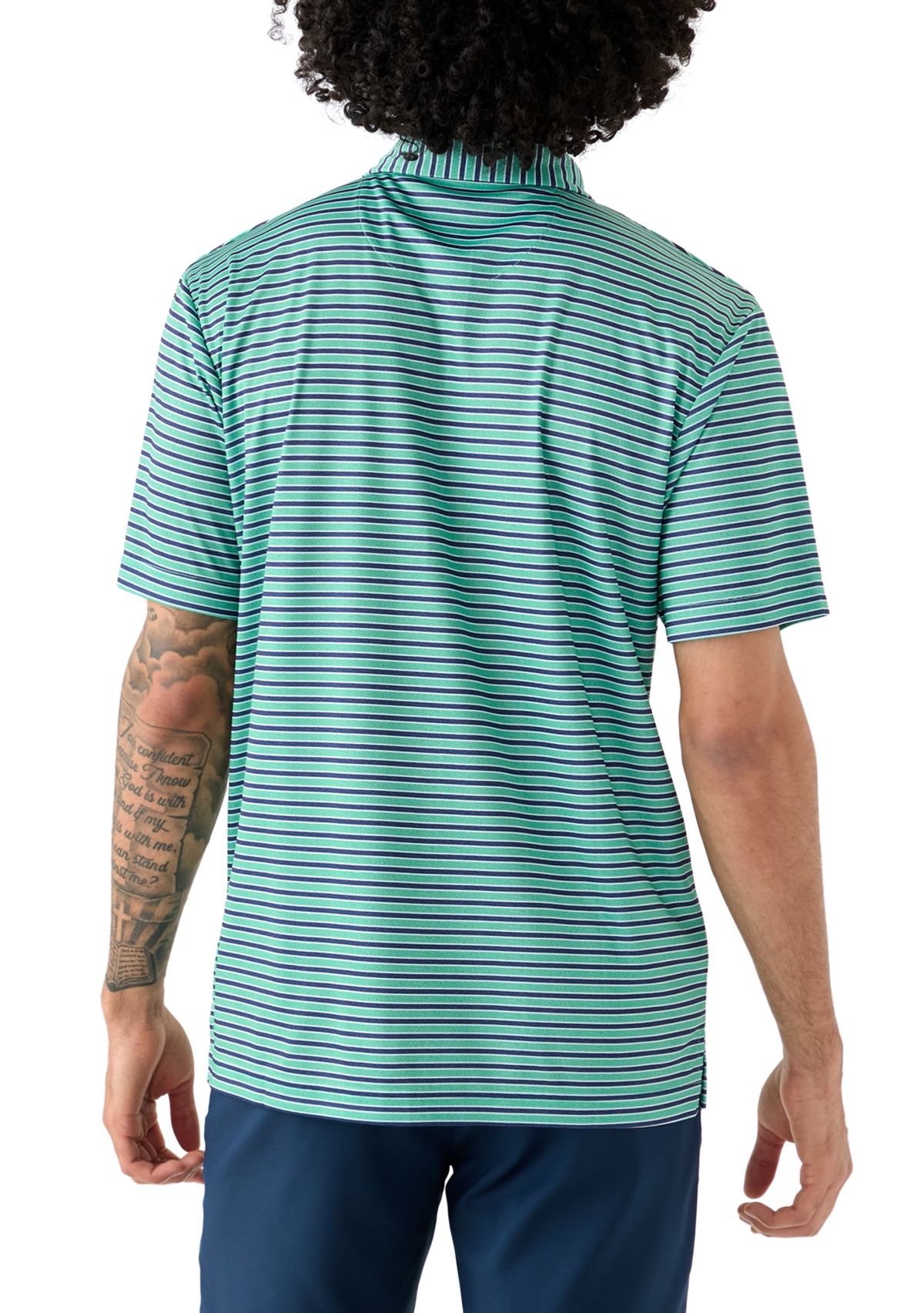 Mens Multicolored Stripe Polo Shirt 