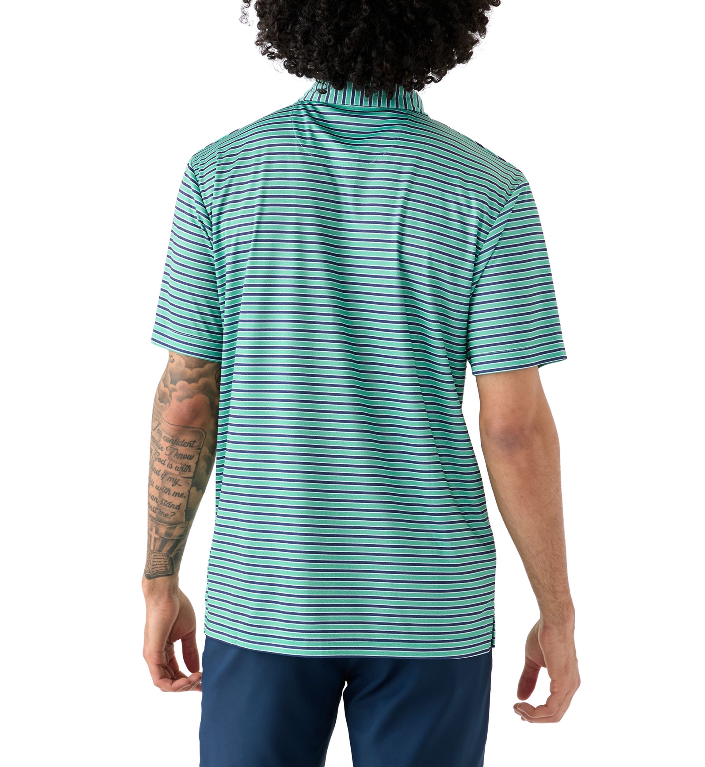 Mens Multicolored Stripe Polo Shirt 