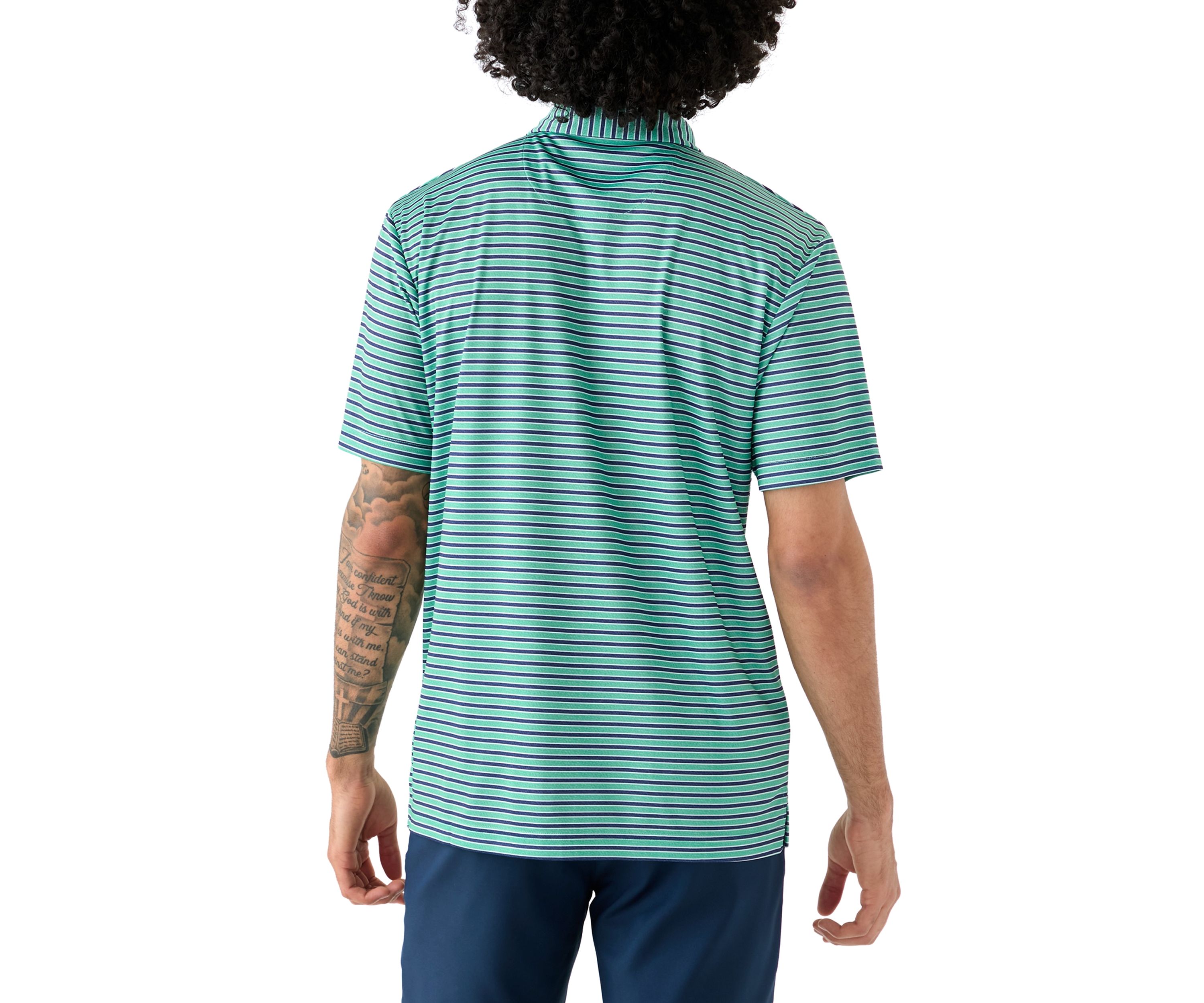 Mens Multicolored Stripe Polo Shirt 