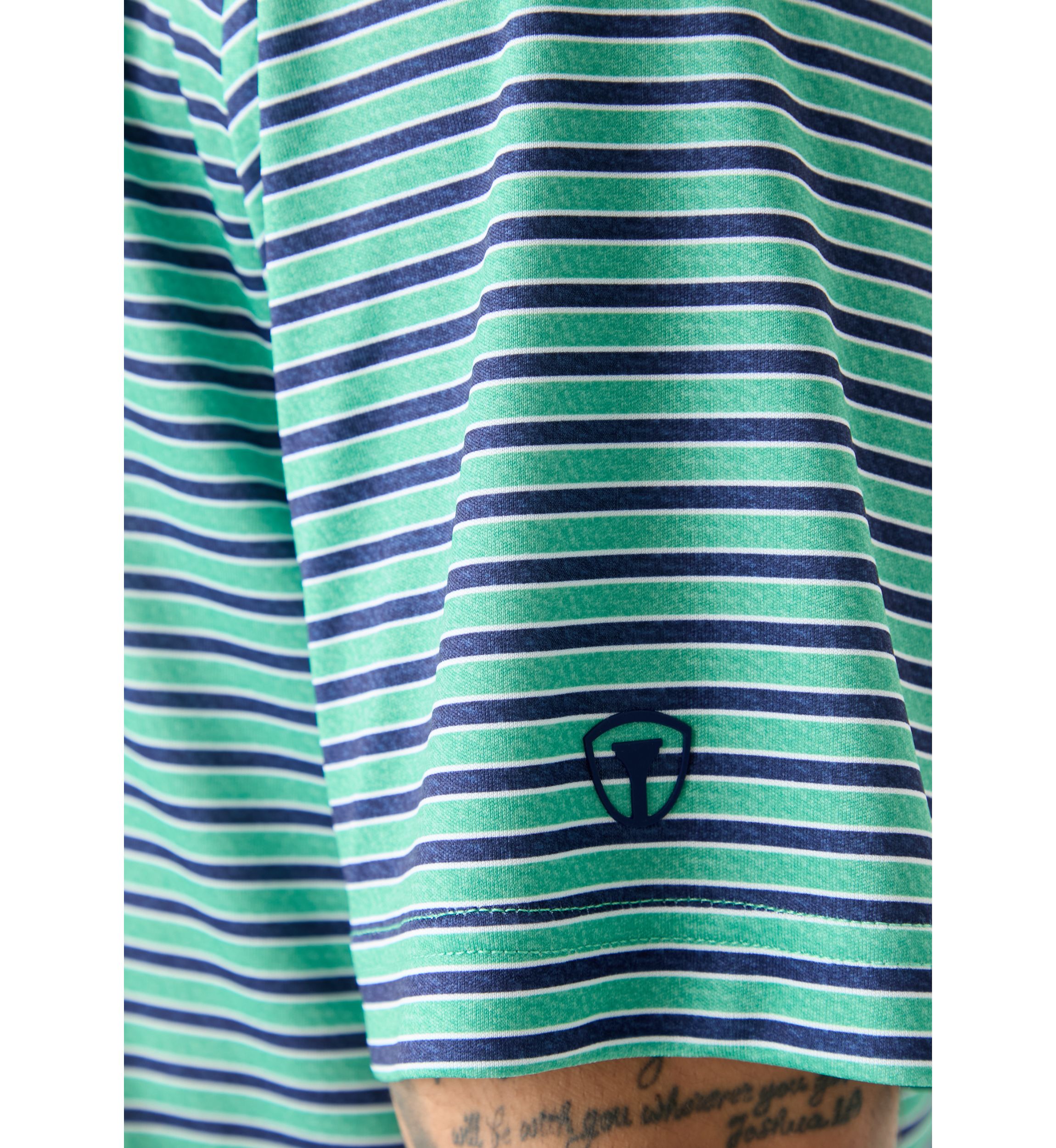 Mens Multicolored Stripe Polo Shirt 