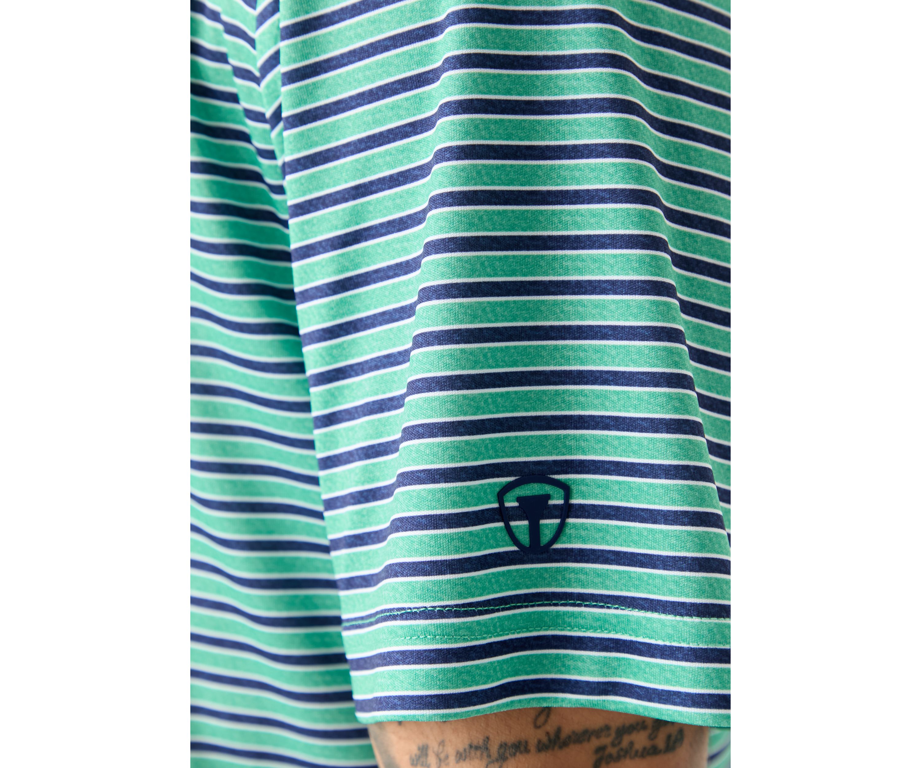 Mens Multicolored Stripe Polo Shirt 