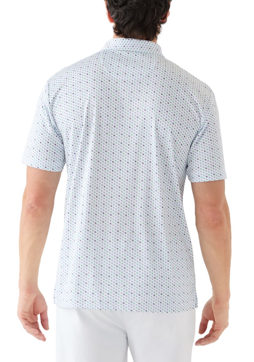 Airplane Print Polo Shirt 