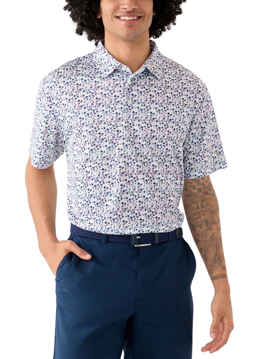 Mens Acorn Print Polo Shirt