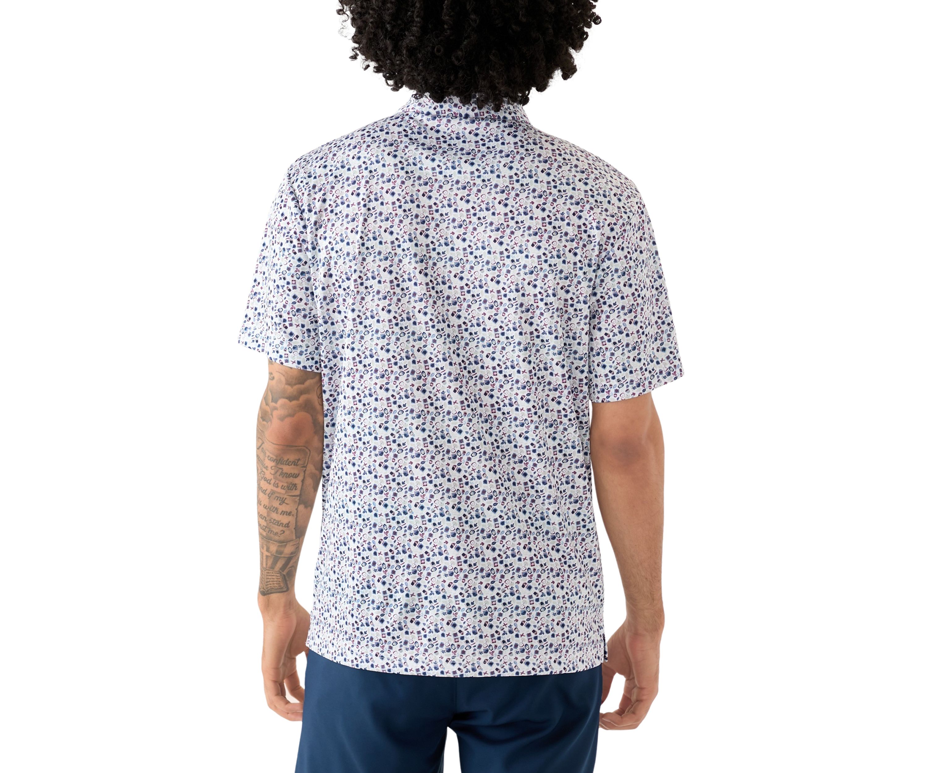 Mens Acorn Print Polo Shirt
