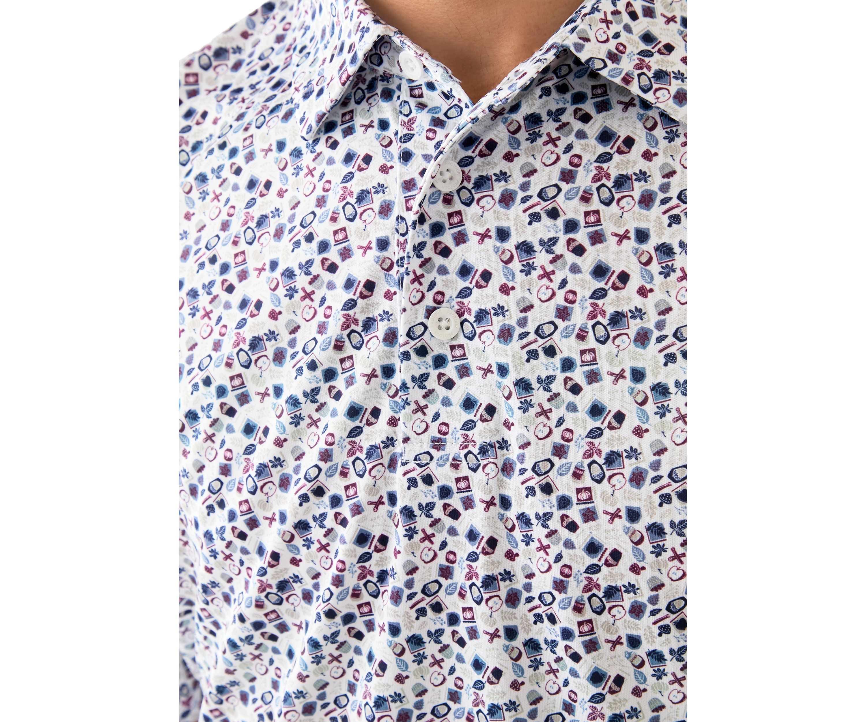 Mens Acorn Print Polo Shirt