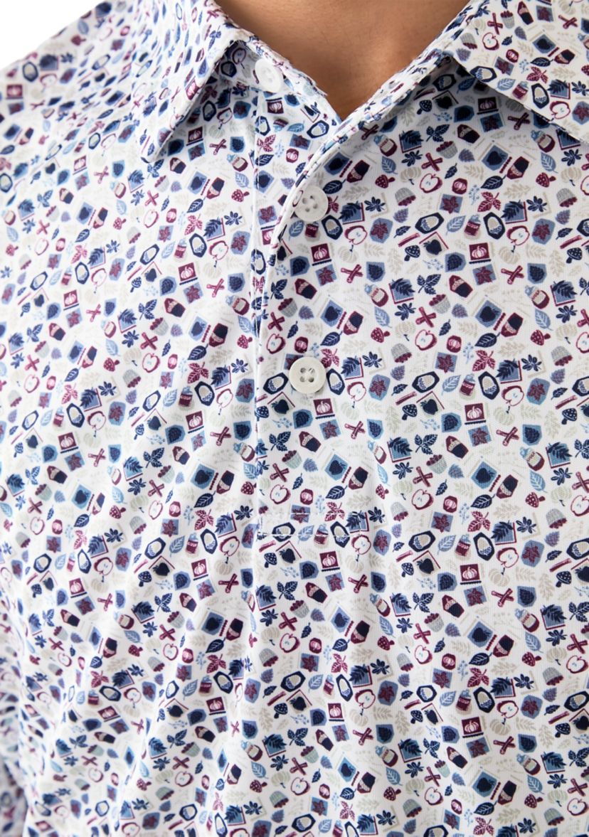 Mens Acorn Print Polo Shirt