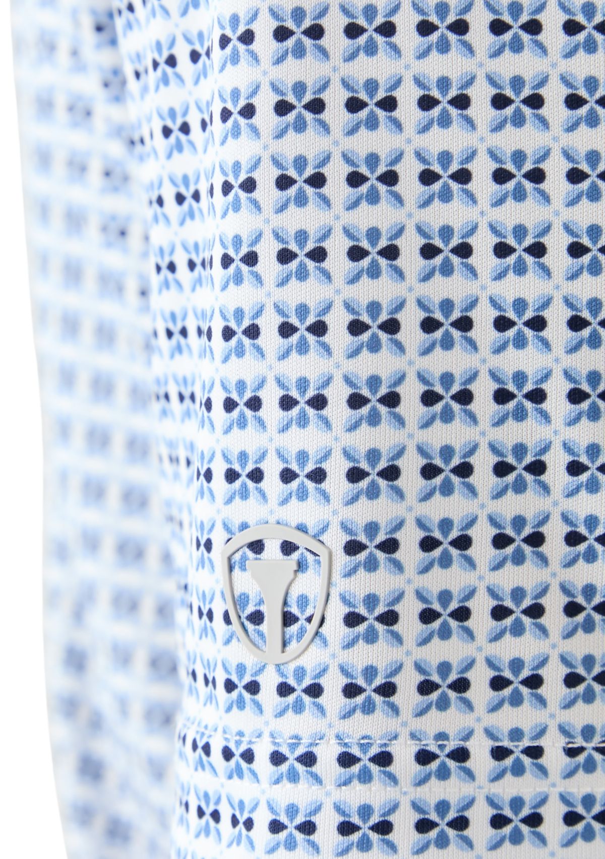 Mens Geometric Print Polo Shirt