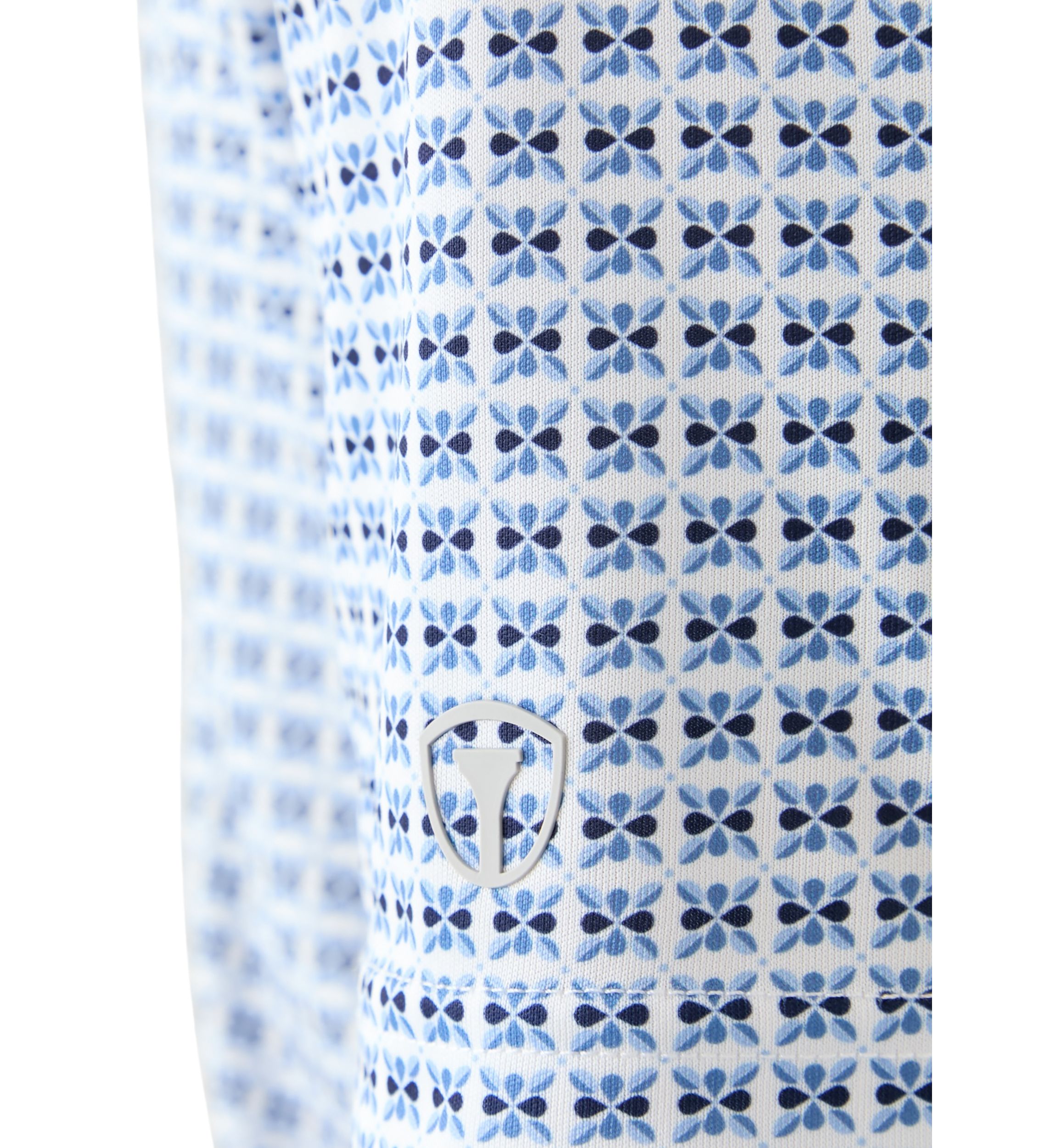 Mens Geometric Print Polo Shirt