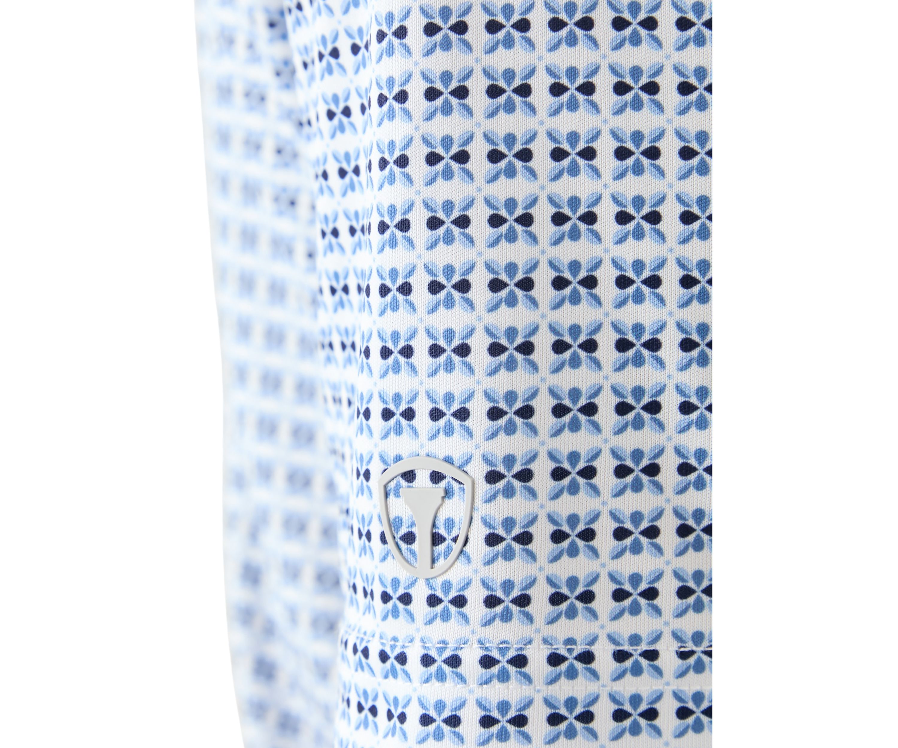 Mens Geometric Print Polo Shirt