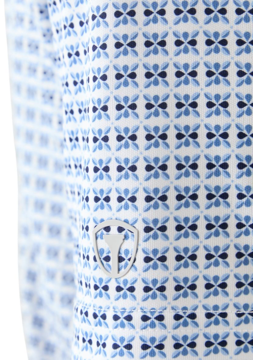 Mens Geometric Print Polo Shirt