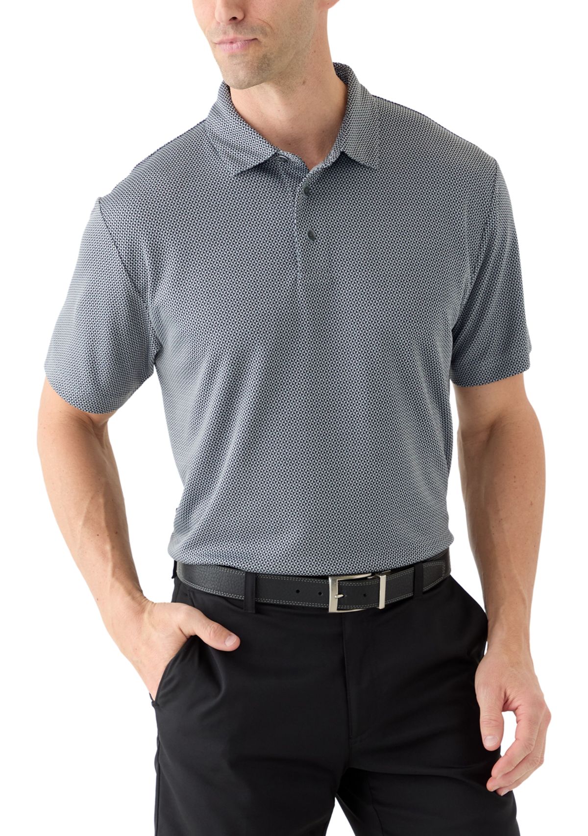 Mens Fall Jacquard Polo Shirt