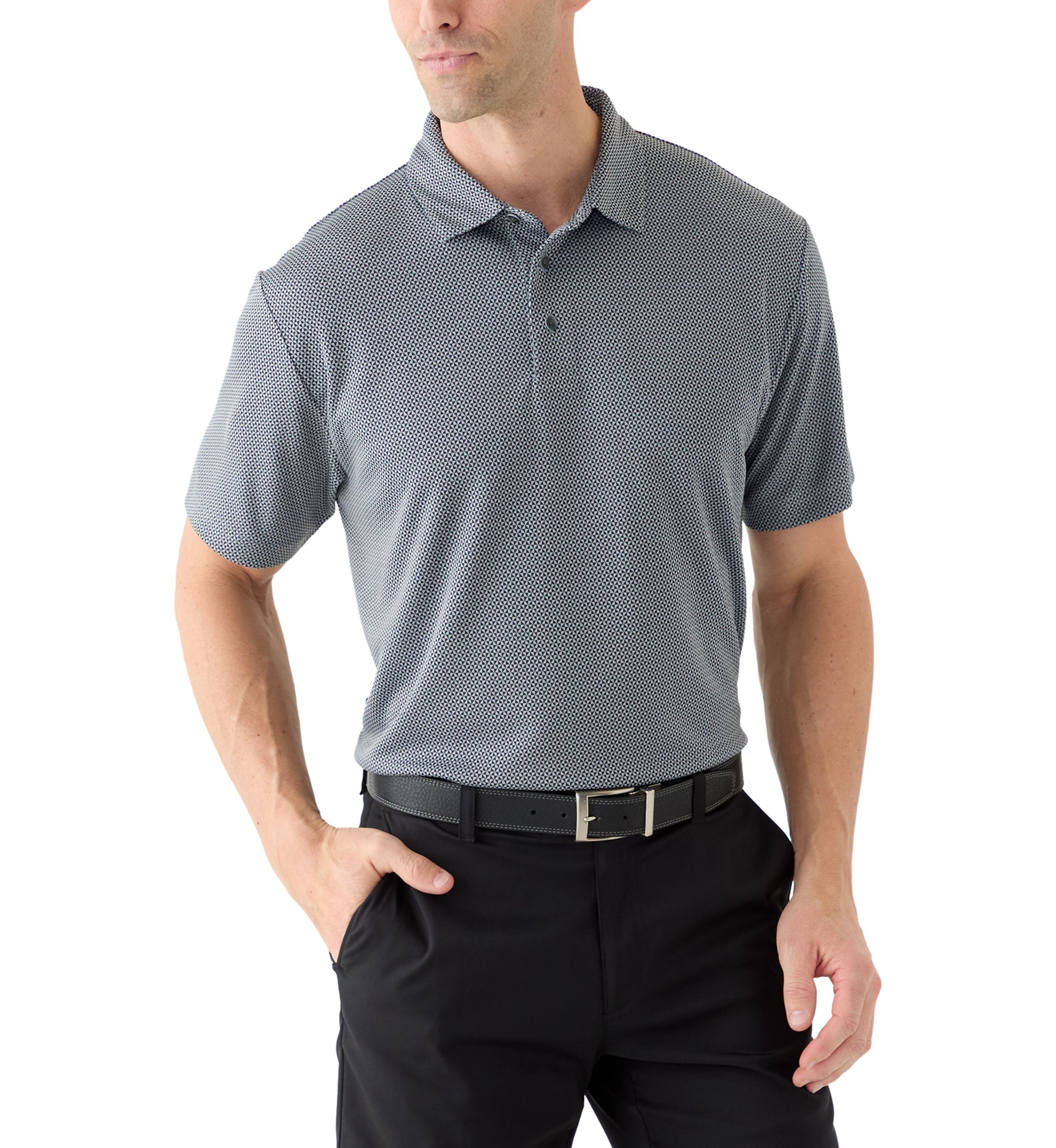Mens Fall Jacquard Polo Shirt