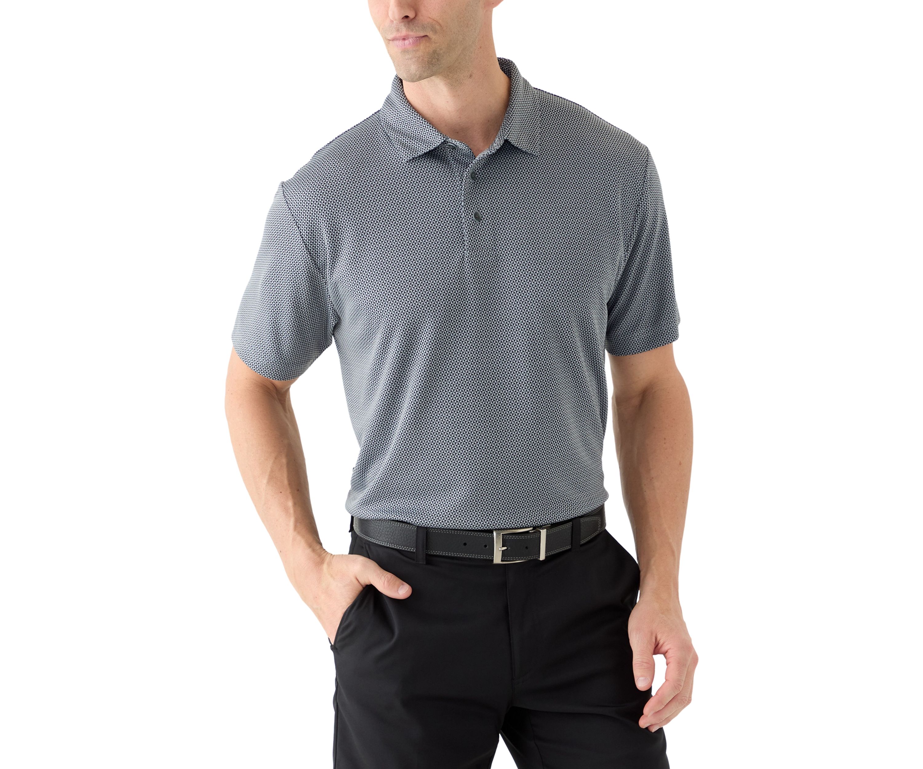 Mens Fall Jacquard Polo Shirt