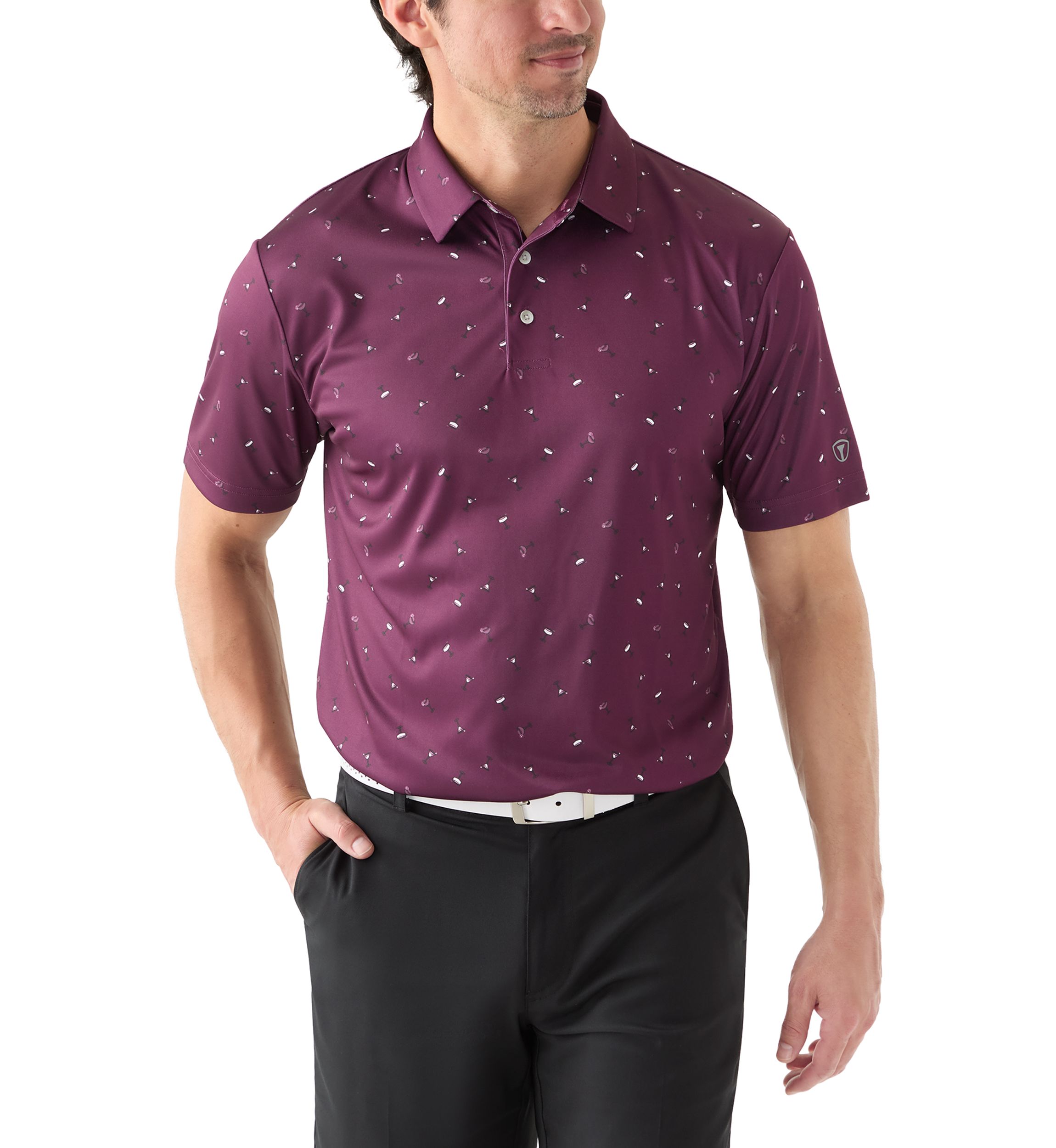 Martini Print Polo Shirt 