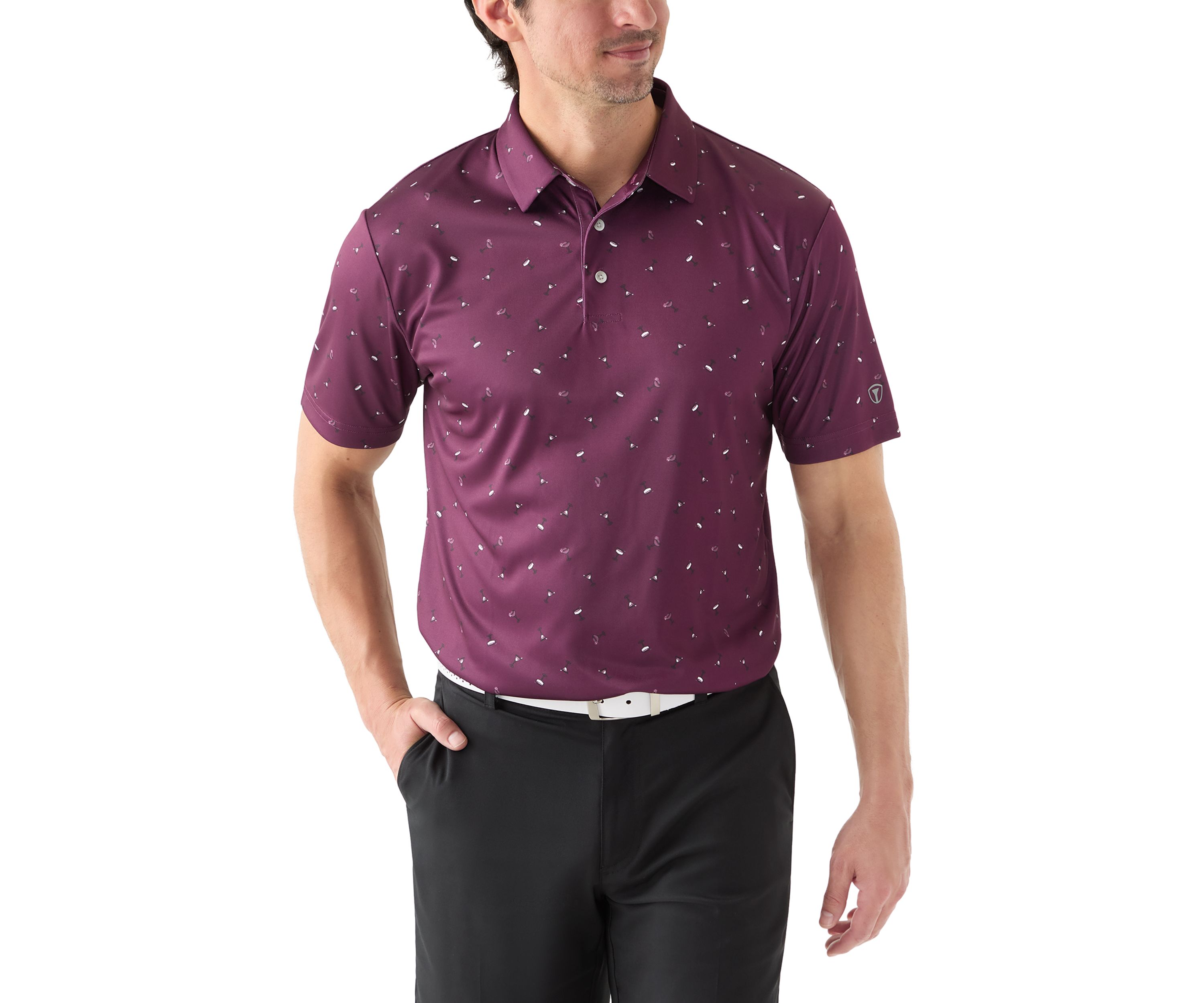 Martini Print Polo Shirt 