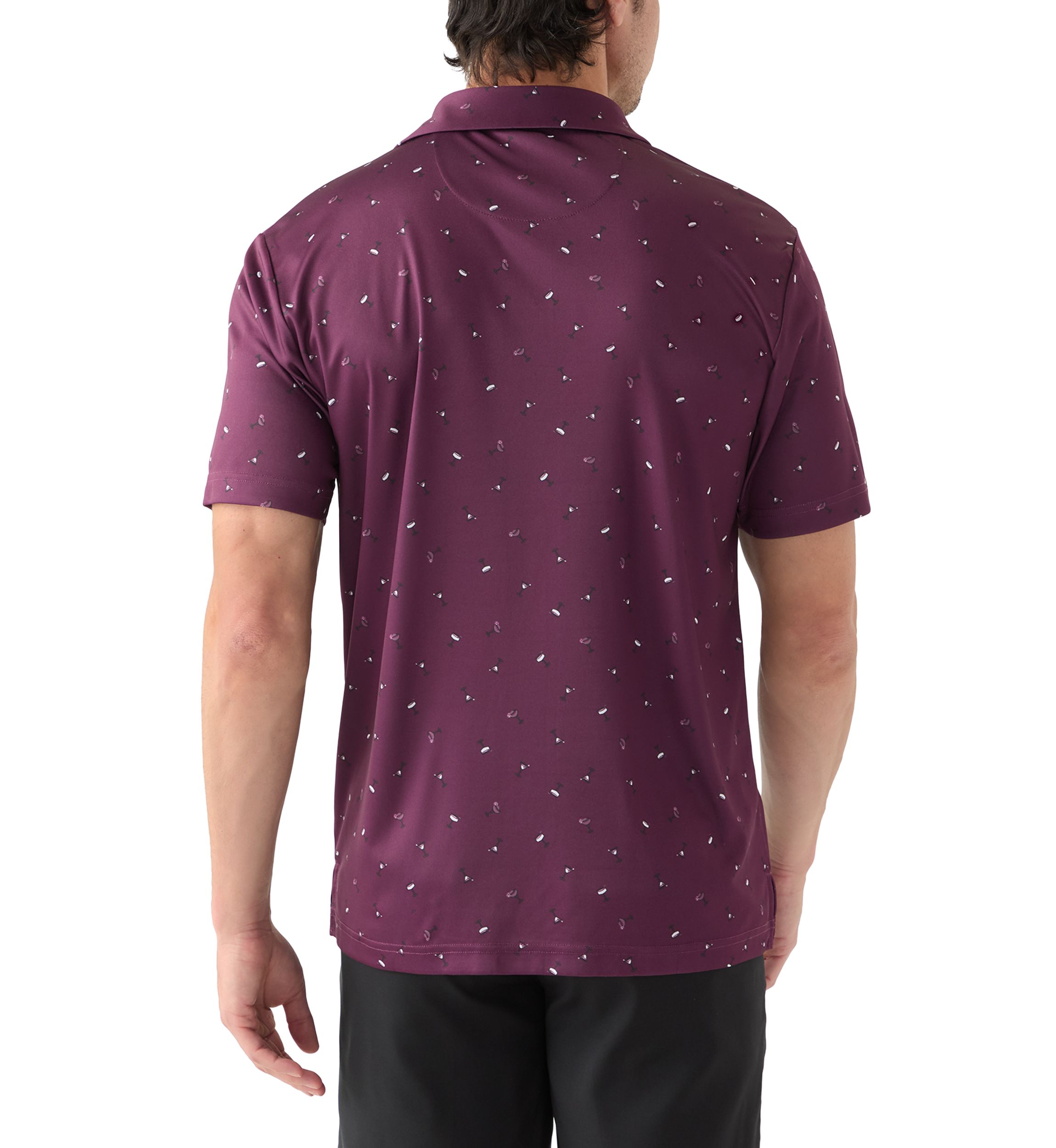 Martini Print Polo Shirt 