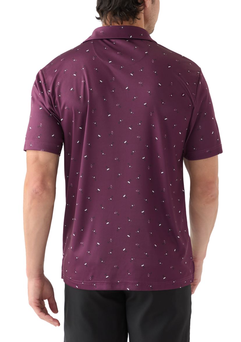 Martini Print Polo Shirt 