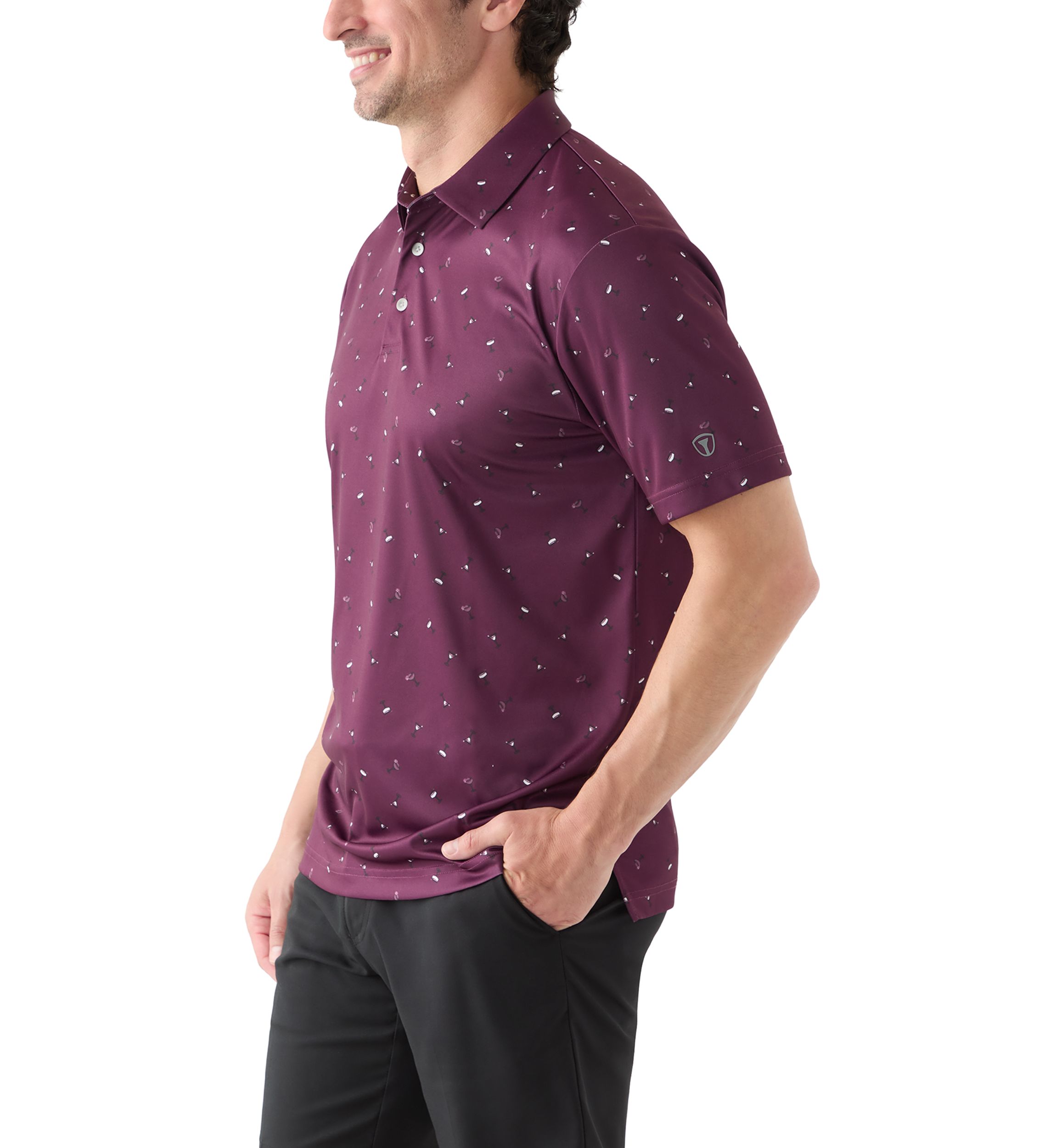 Martini Print Polo Shirt 
