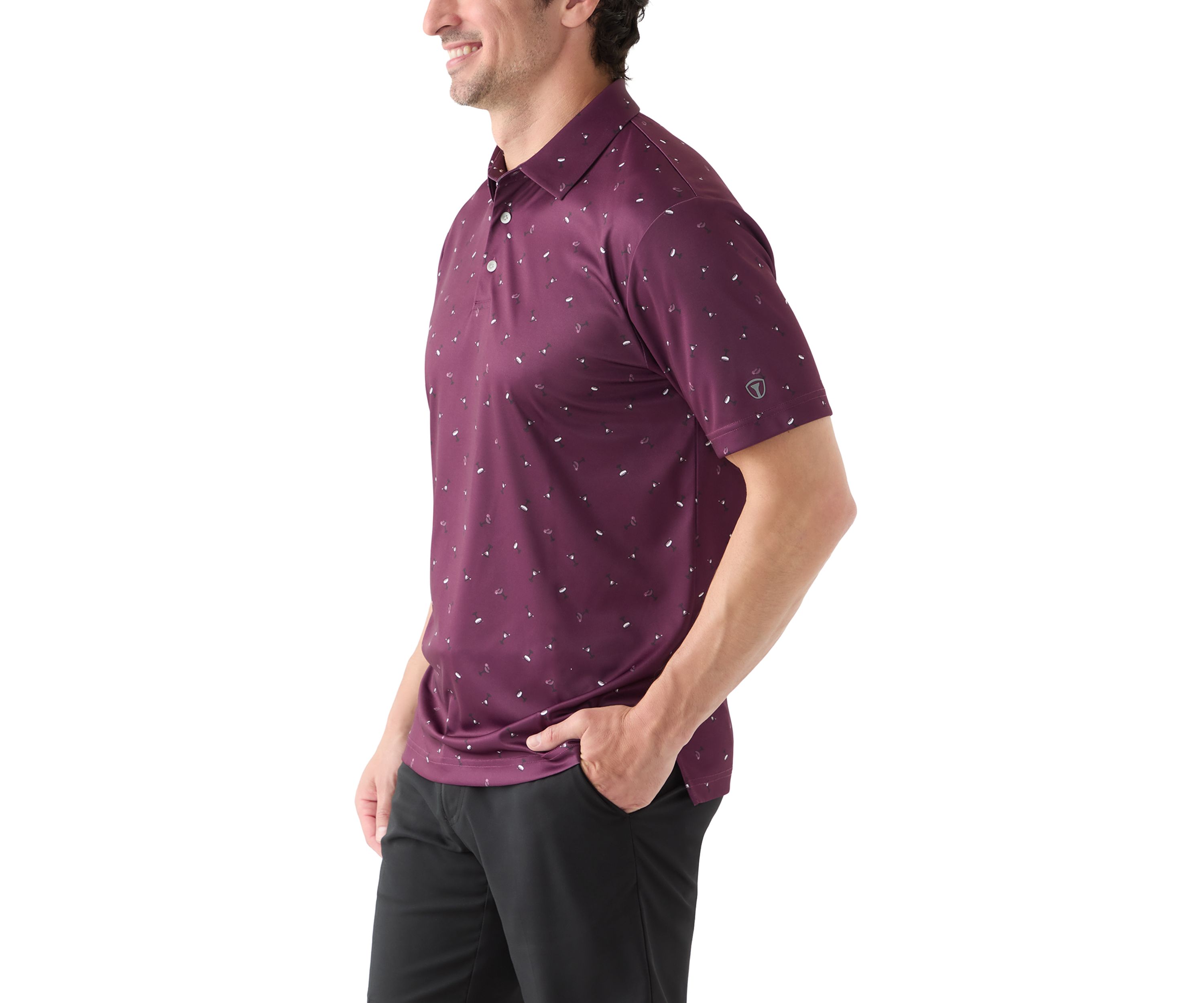 Martini Print Polo Shirt 