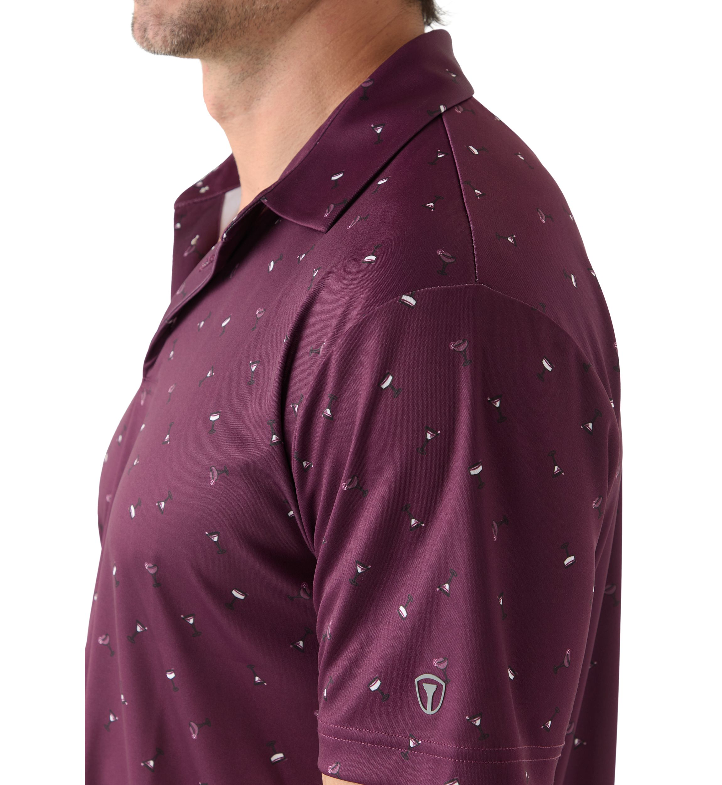 Martini Print Polo Shirt 