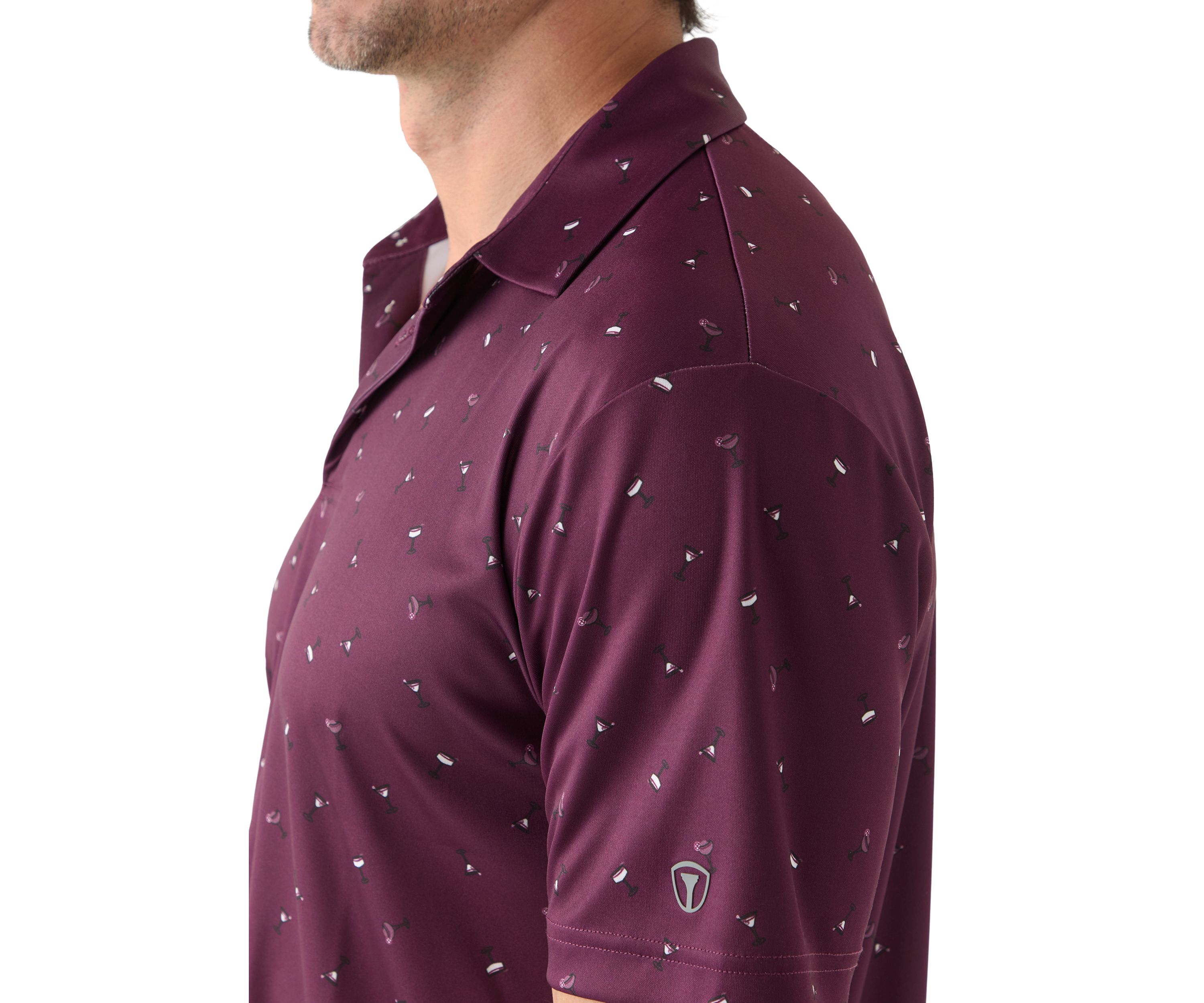 Martini Print Polo Shirt 