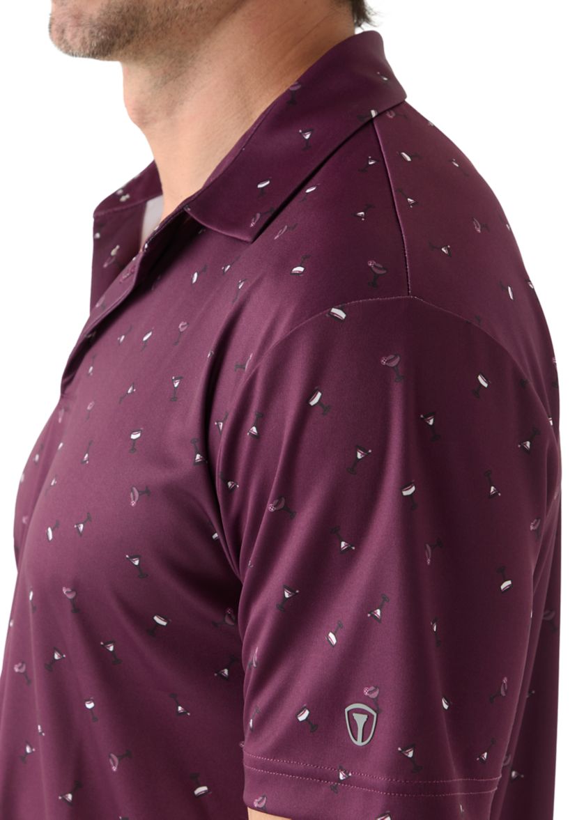 Martini Print Polo Shirt 