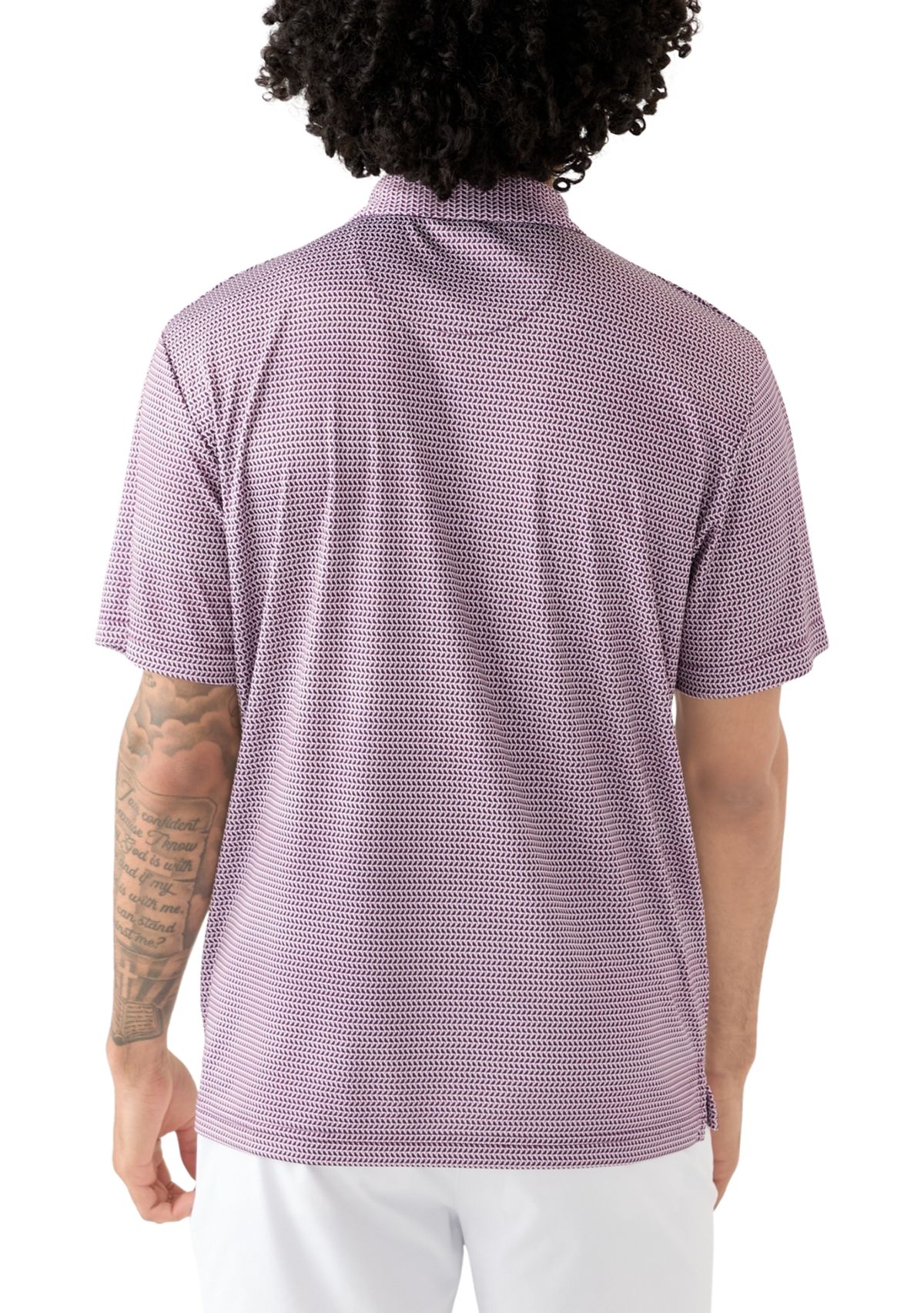 Mens Birdie Print Polo Shirt