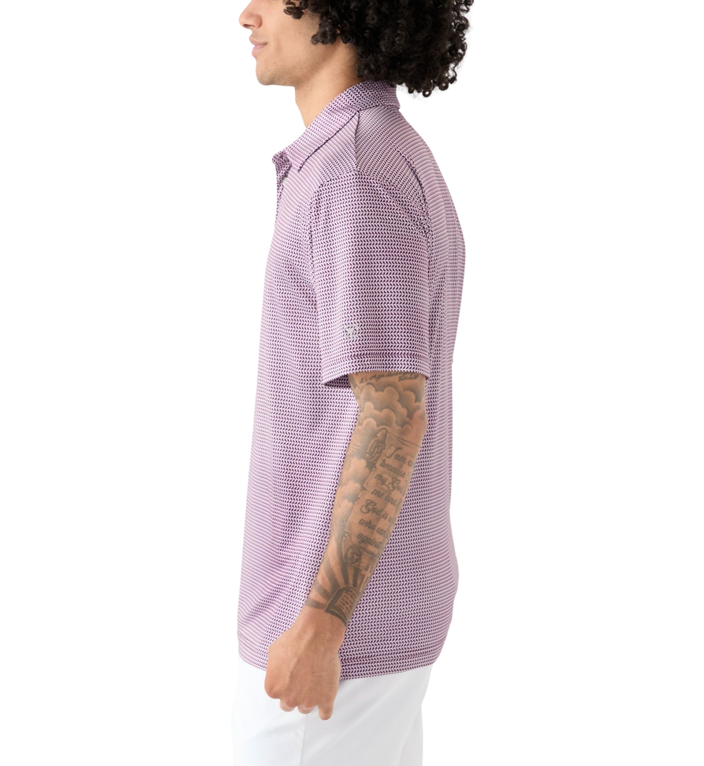 Mens Birdie Print Polo Shirt