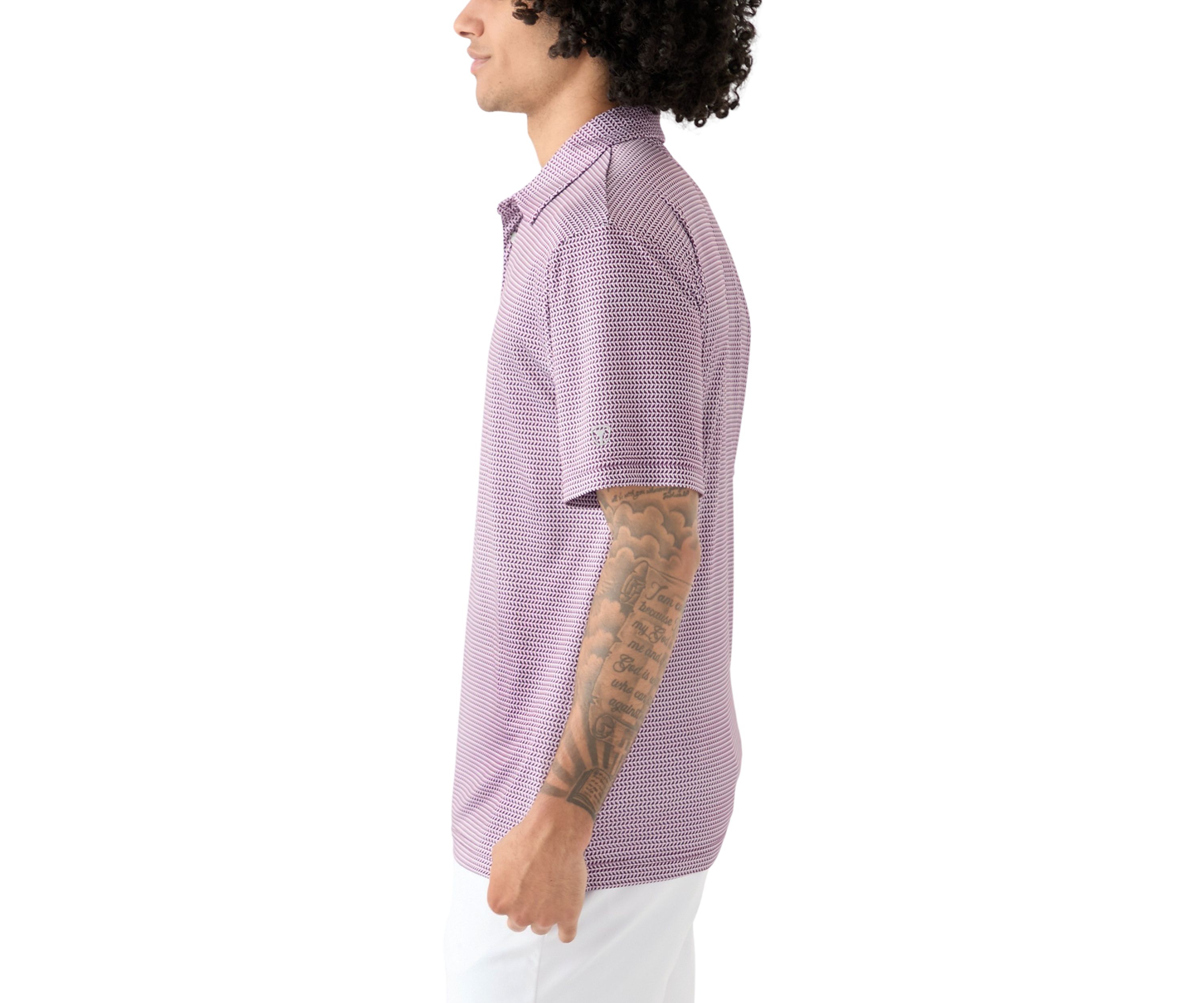 Mens Birdie Print Polo Shirt