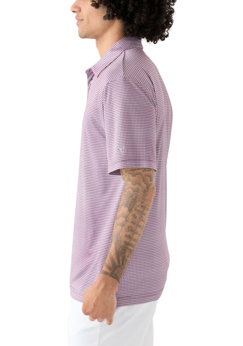 Mens Birdie Print Polo Shirt