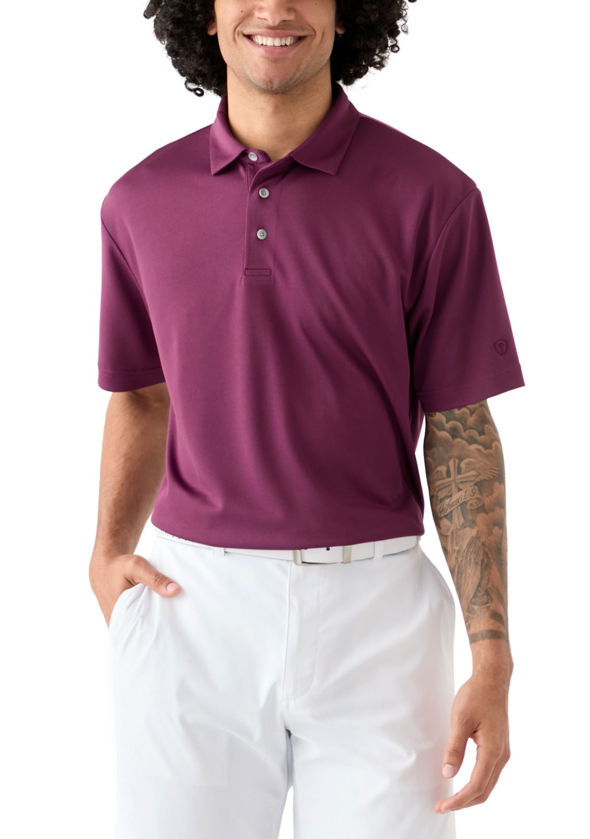 Mens Solid Polo Shirt