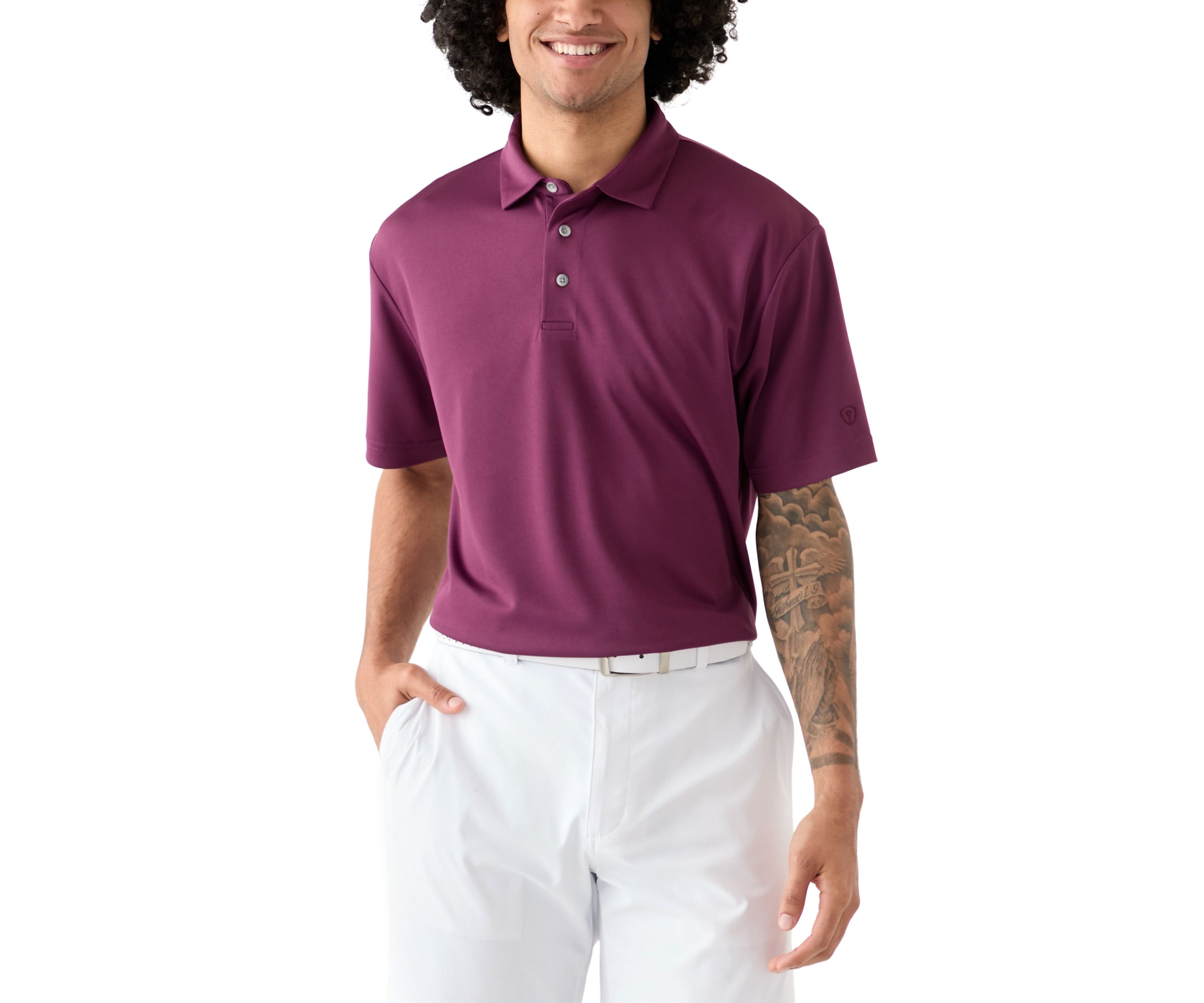 Mens Solid Polo Shirt