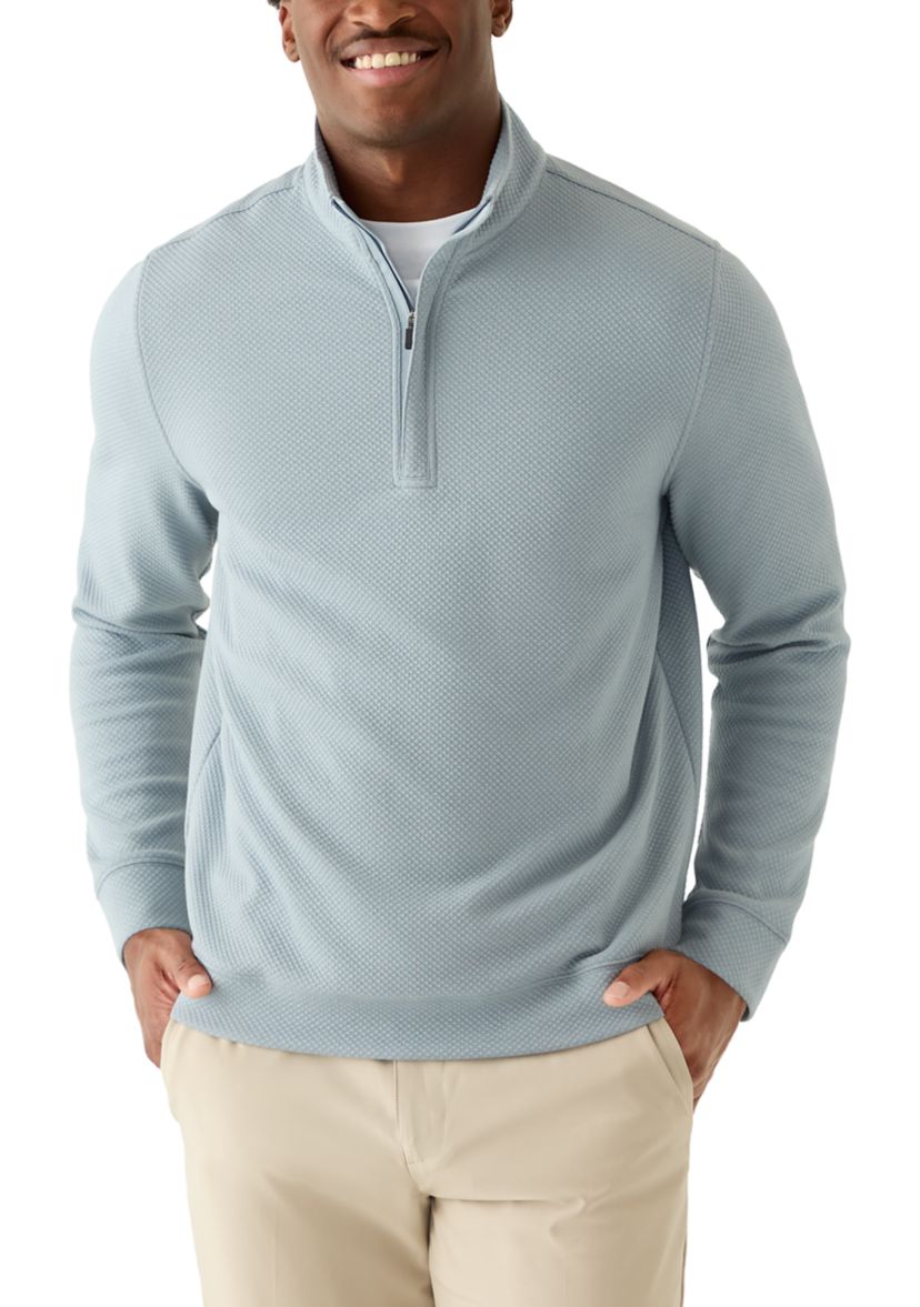 Mens Midweight Argyle 1/4 Zip Pullover