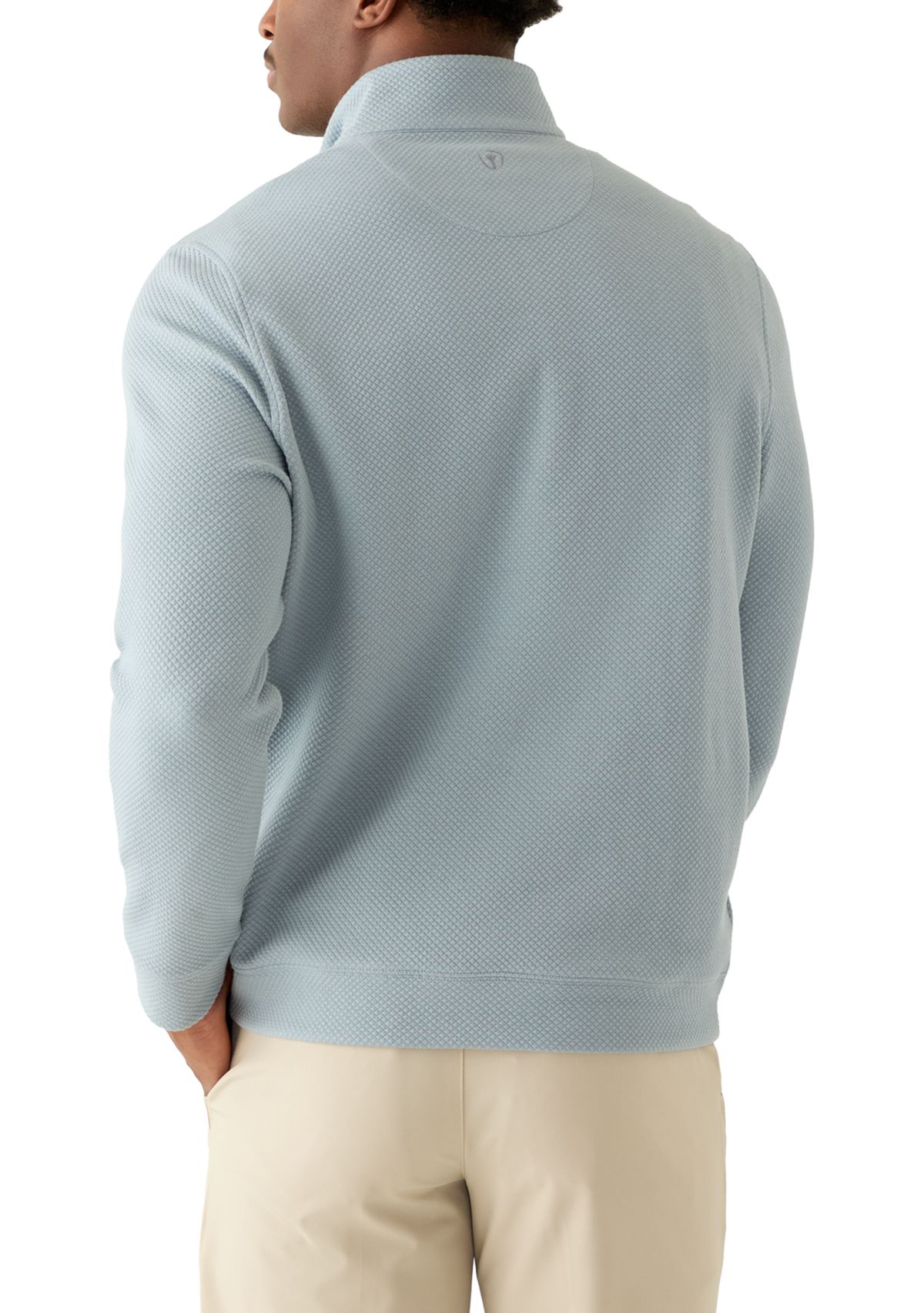 Mens Midweight Argyle 1/4 Zip Pullover