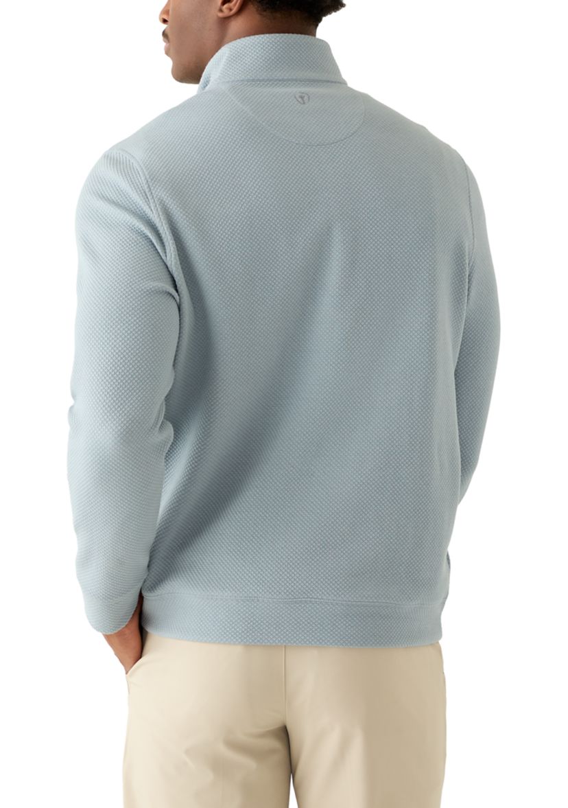 Mens Midweight Argyle 1/4 Zip Pullover
