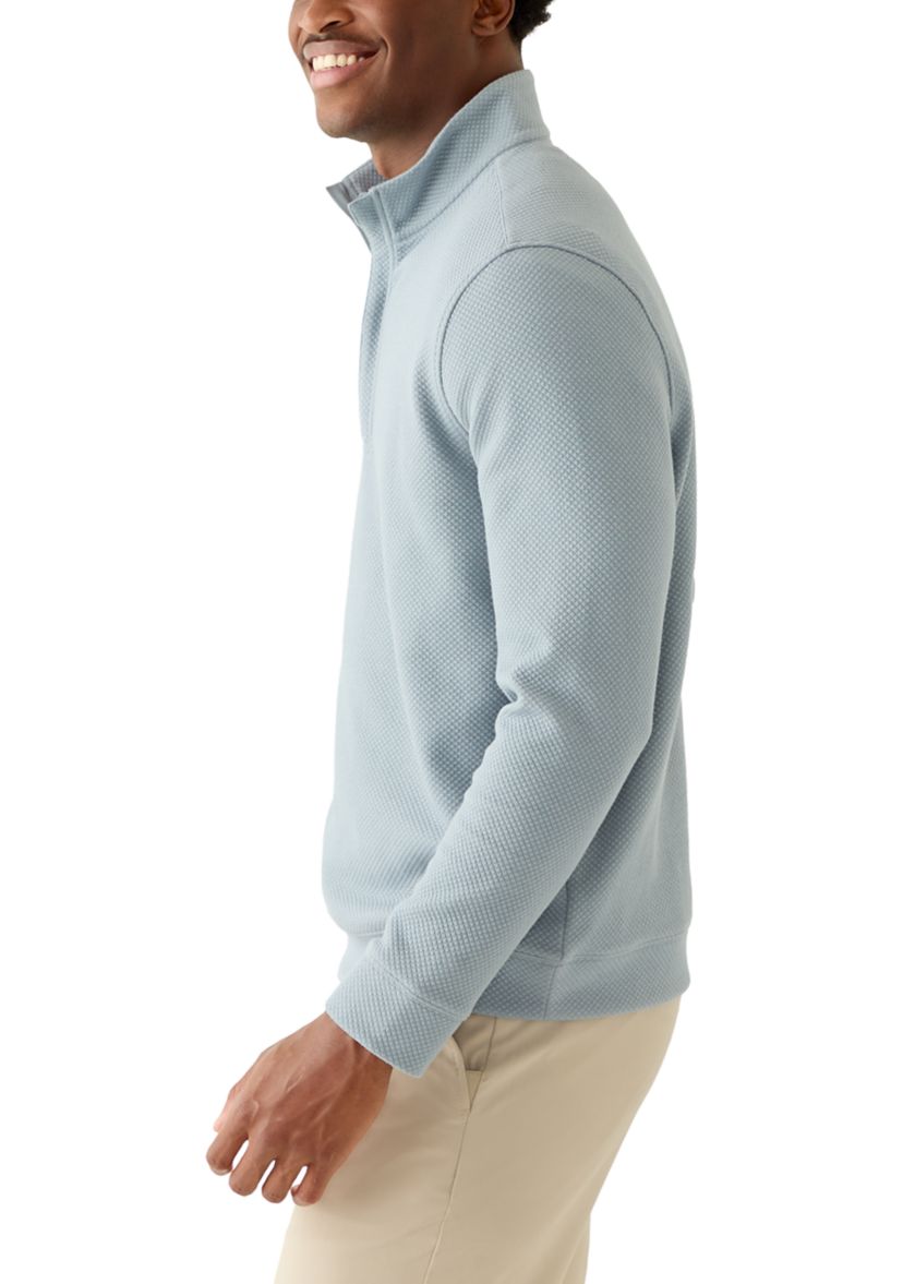Mens Midweight Argyle 1/4 Zip Pullover