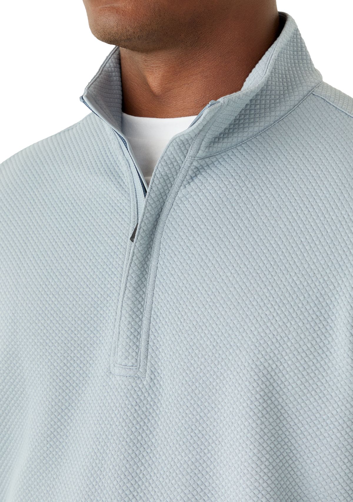 Mens Midweight Argyle 1/4 Zip Pullover