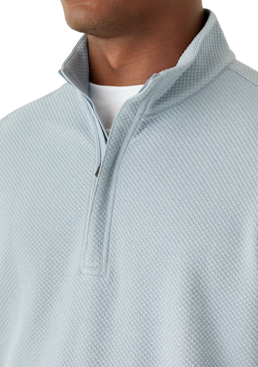 Mens Midweight Argyle 1/4 Zip Pullover