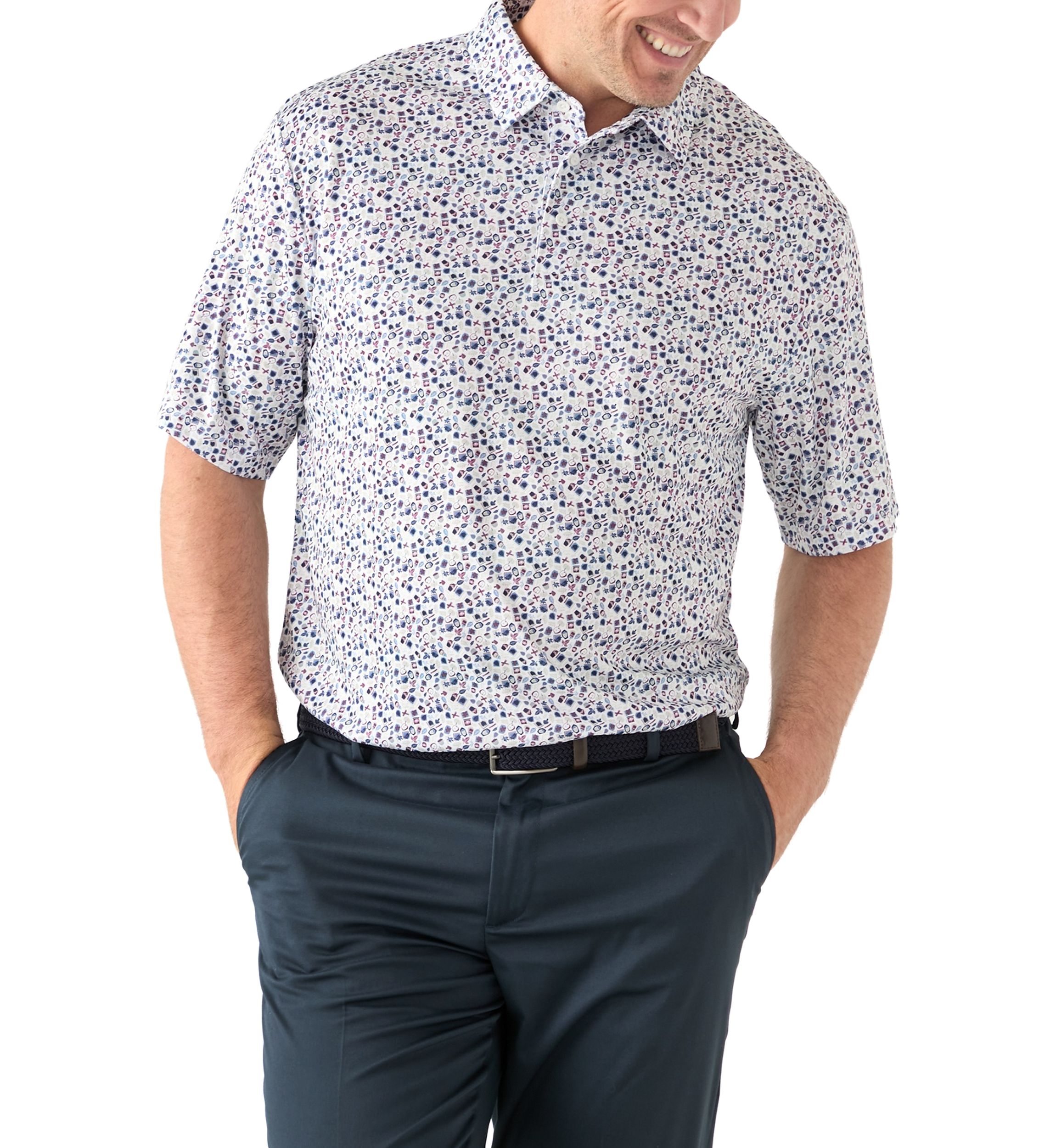 Big & Tall  Short Sleeve Printed Polo Shirt 