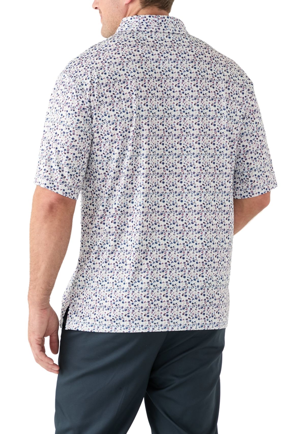 Big & Tall  Short Sleeve Printed Polo Shirt 