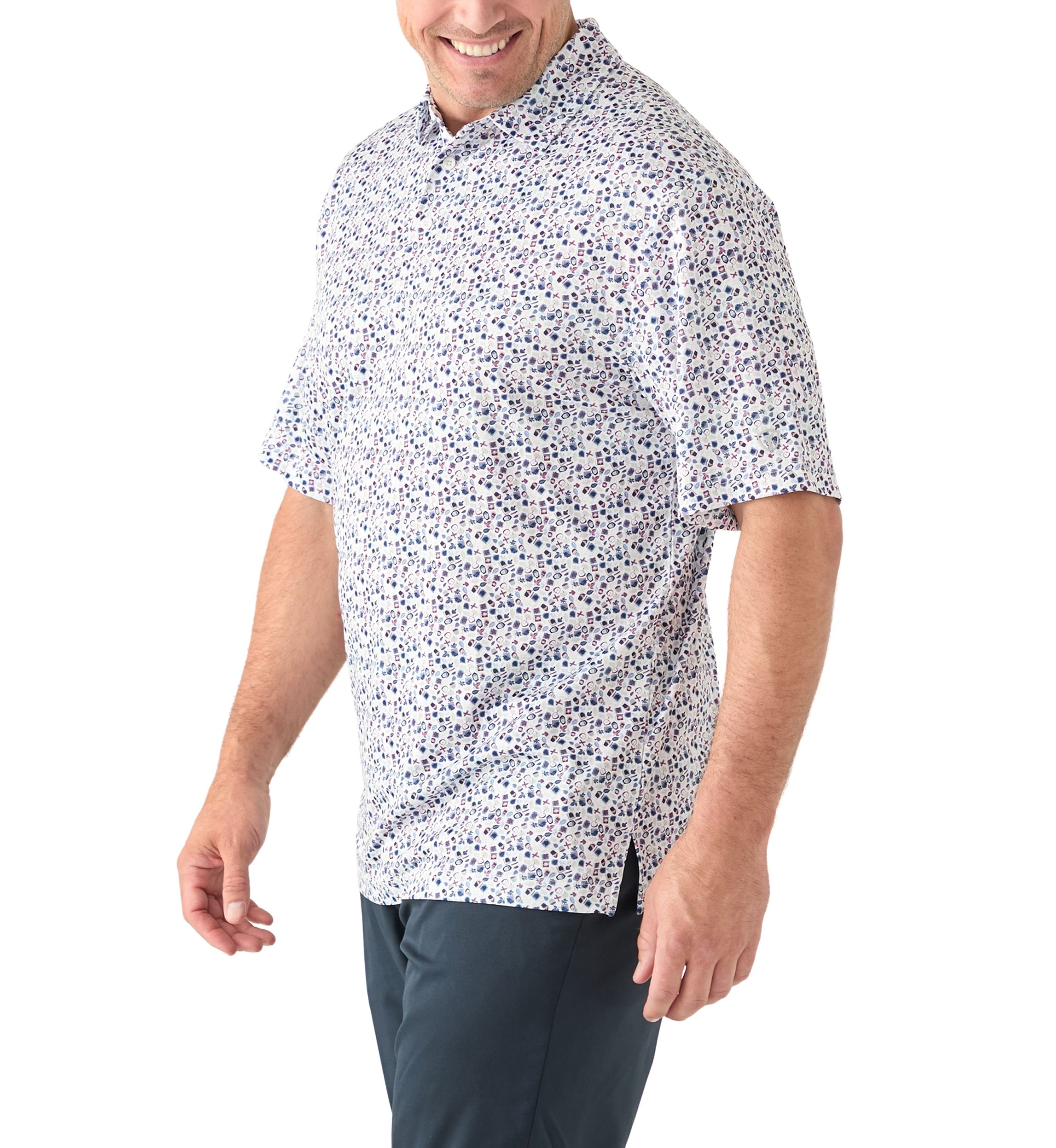 Big & Tall  Short Sleeve Printed Polo Shirt 