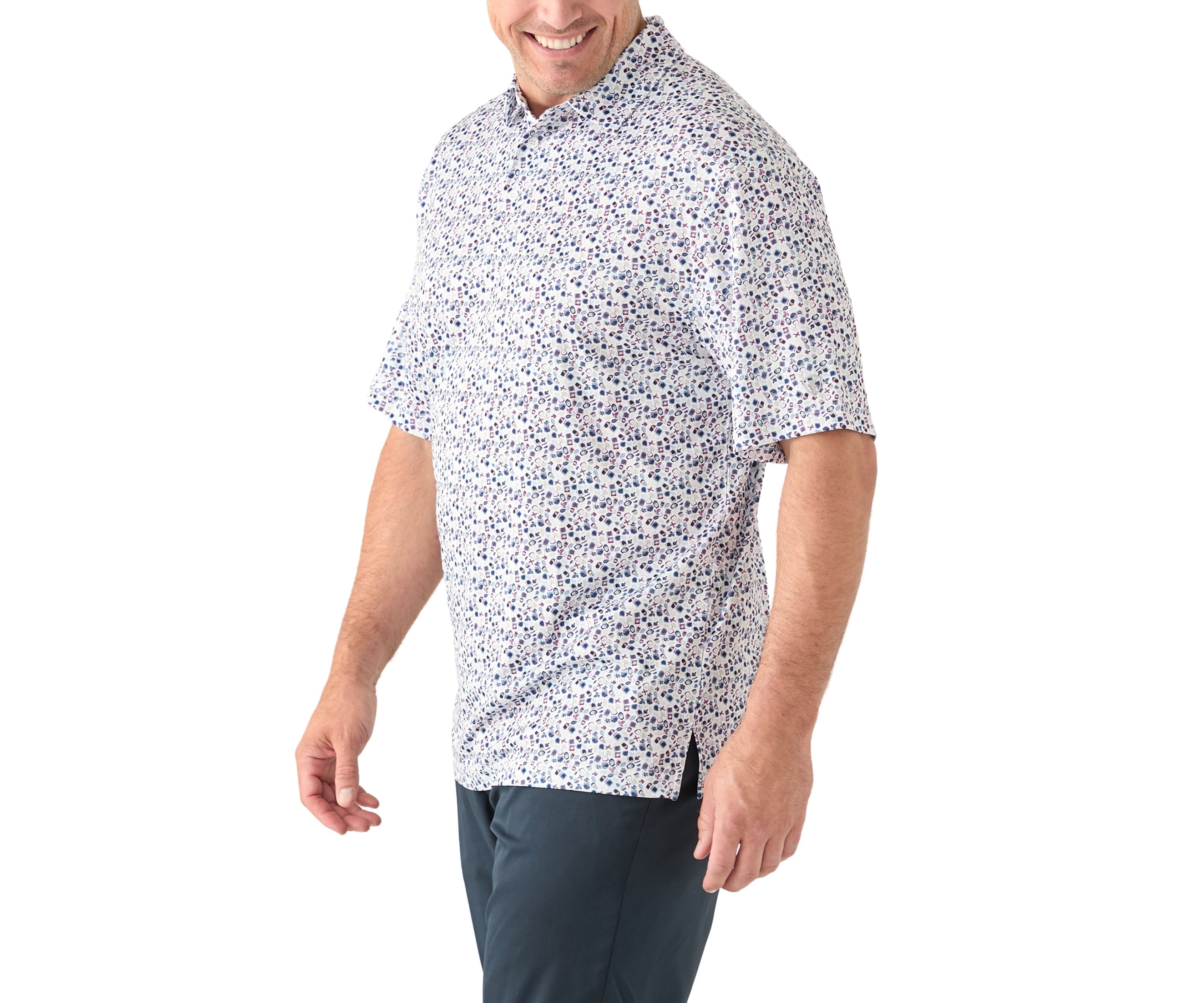 Big & Tall  Short Sleeve Printed Polo Shirt 