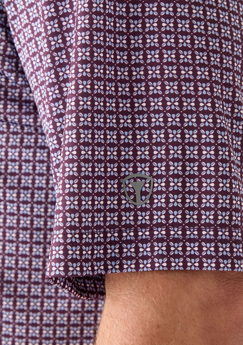 Big & Tall Short Sleeve Geo Print Polo Shirt