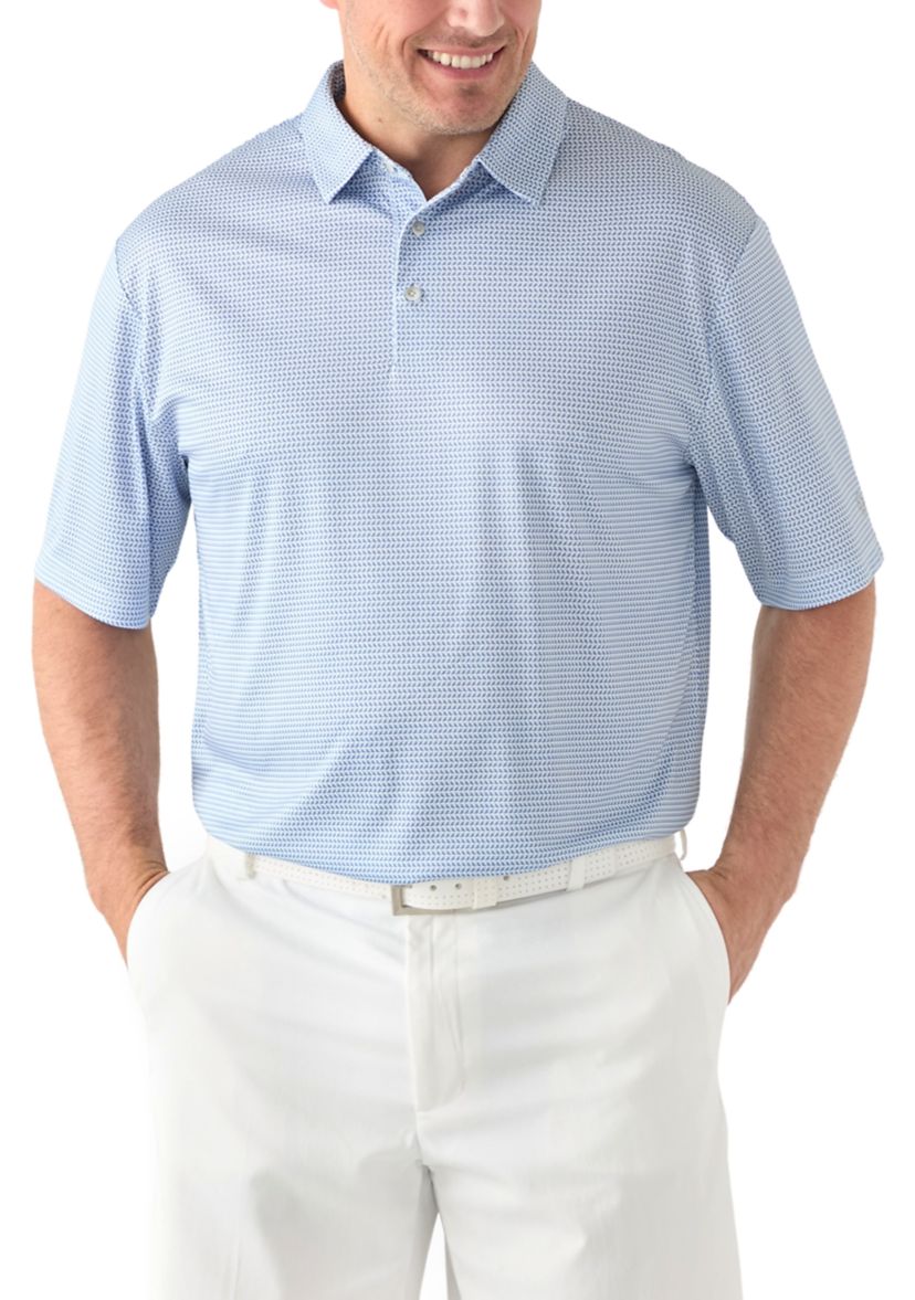 Big & Tall Short Sleeve Bird Print Polo Shirt