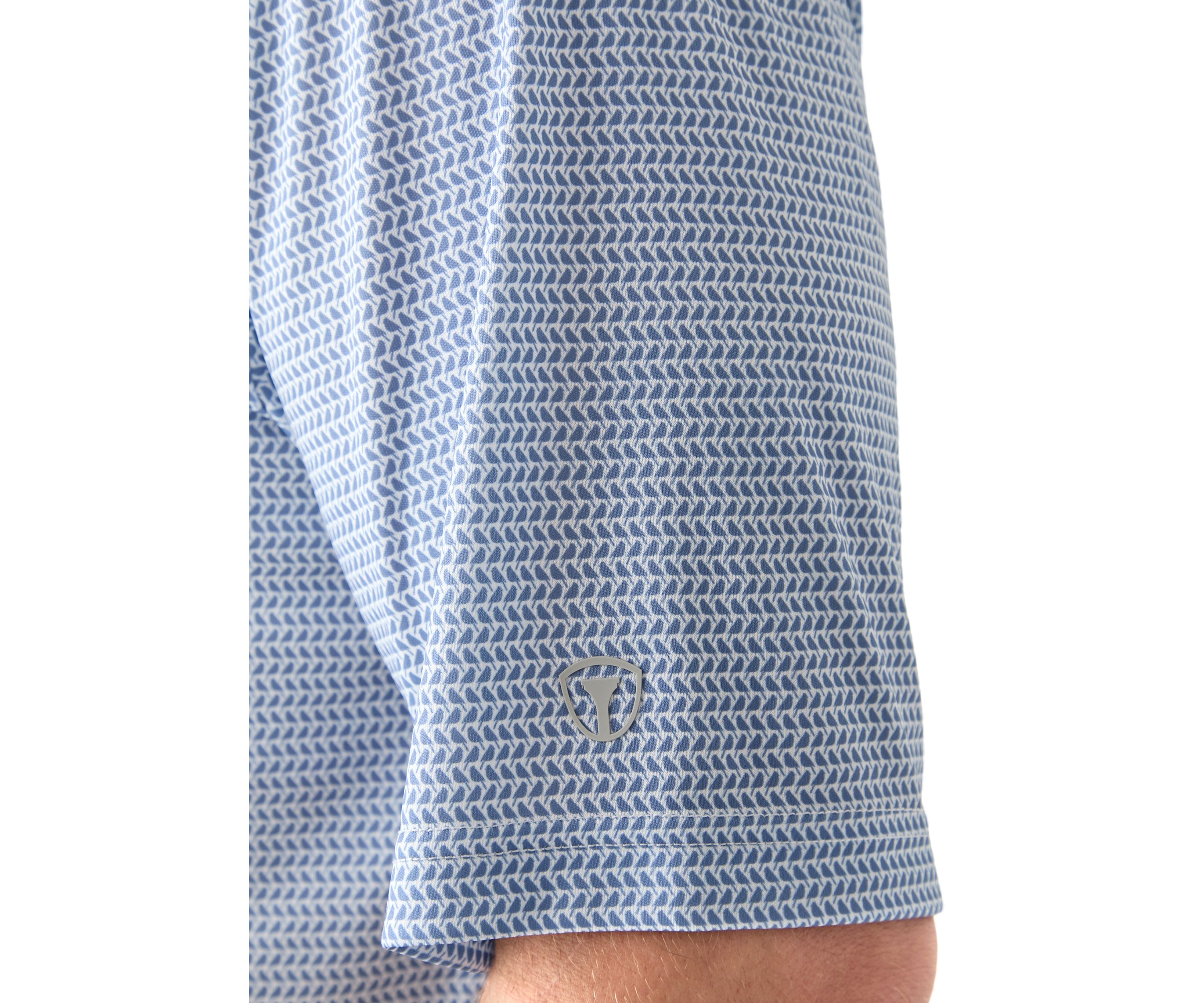 Big & Tall Short Sleeve Bird Print Polo Shirt